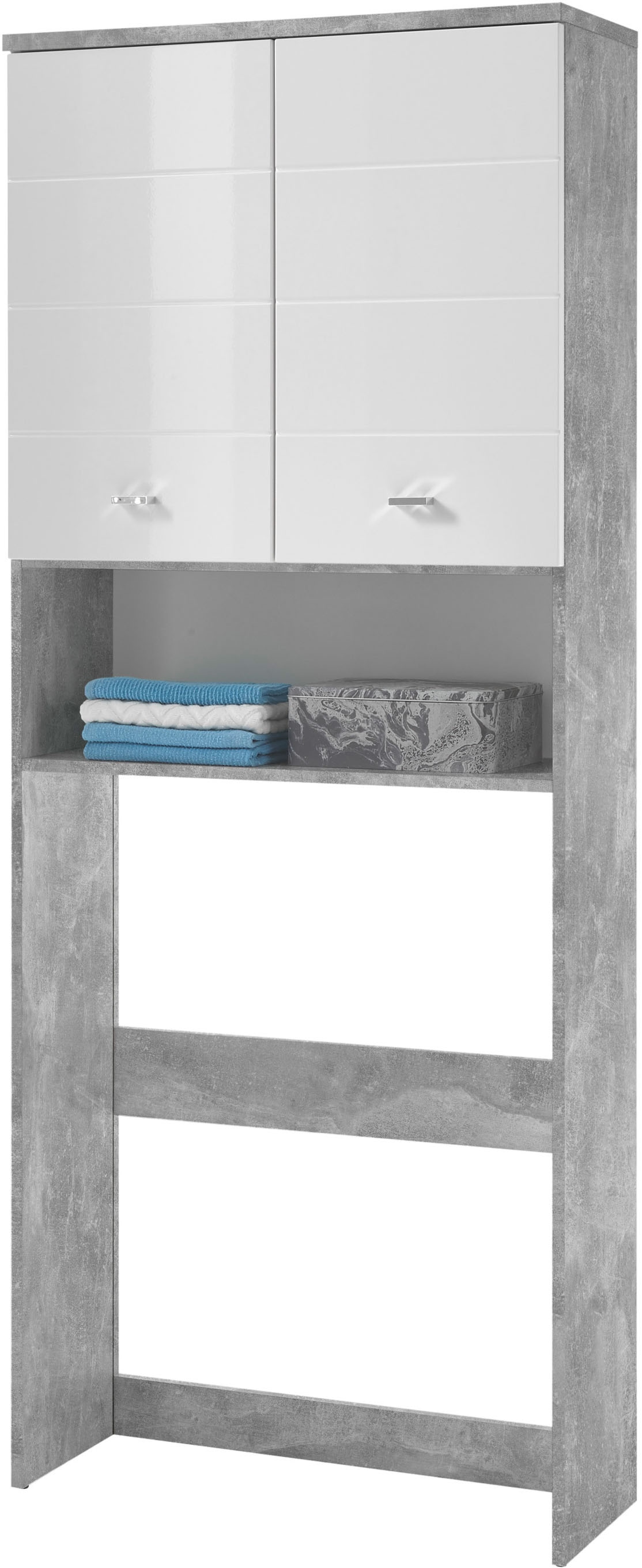 BASIC by Balculina Waschmaschinenumbauschrank »Pool, Badezimmerschrank BxHxT 76x190x31«, (1 St.), Breite 76cm, Tür L/R montierbar