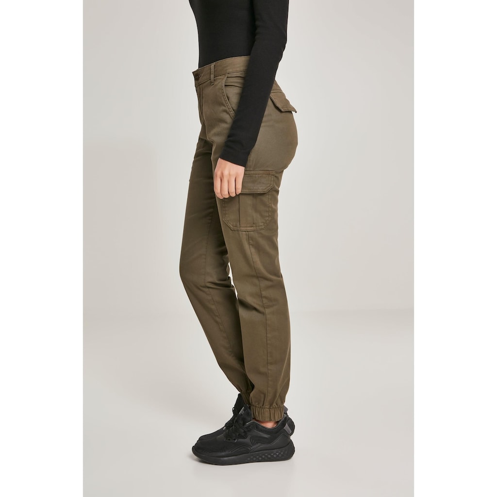 URBAN CLASSICS Cargohose »Urban Classics Damen Ladies High Waist Cargo Pants«, (1 tlg.)