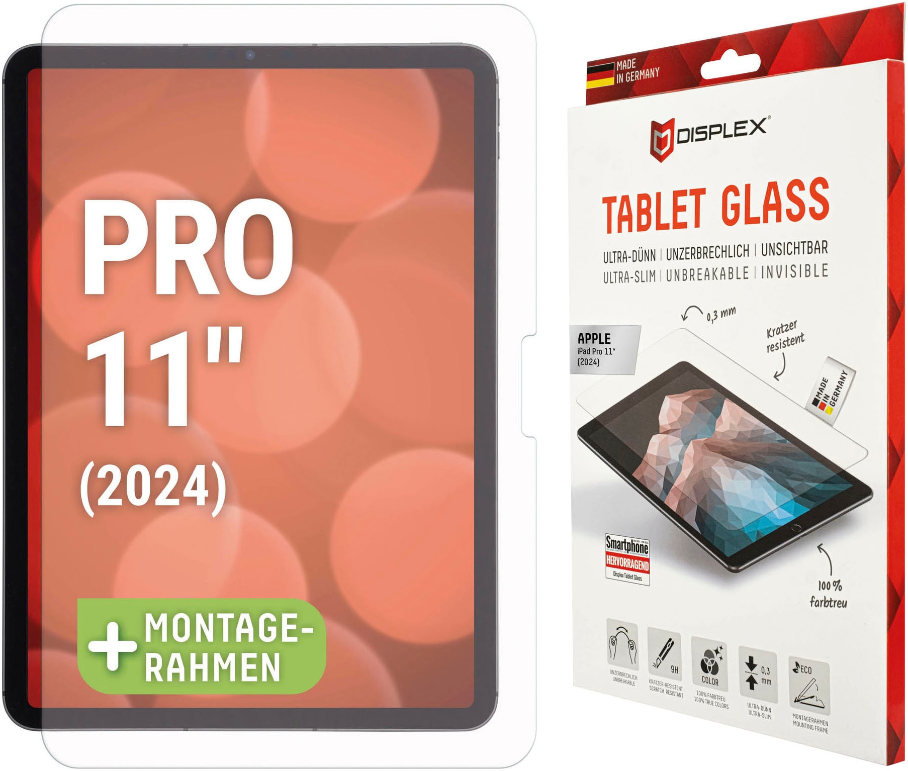 Displayschutzfolie »Tablet Glass«, für Apple iPad Pro 11" (2024), Displayschutz,...