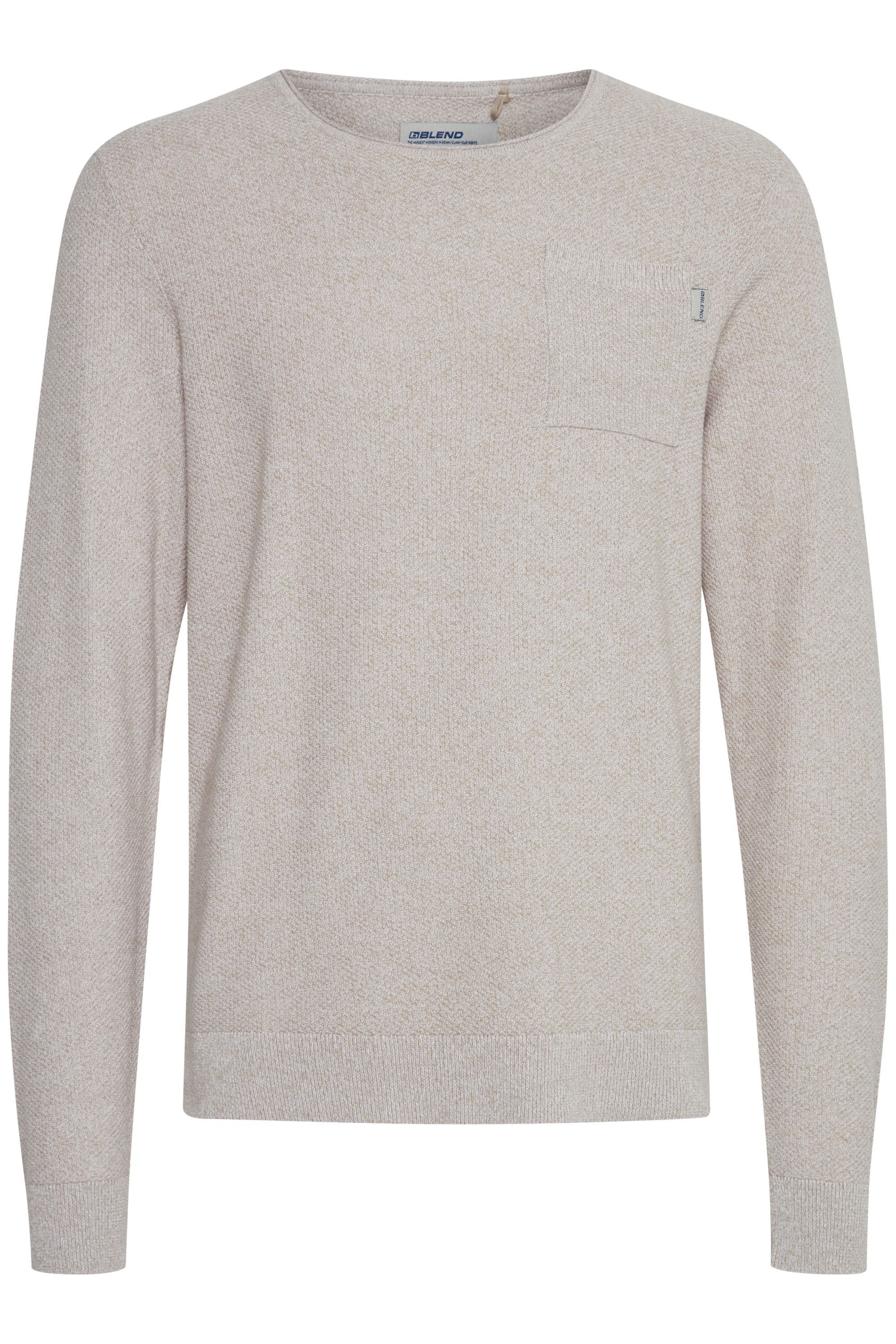 Blend Strickpullover "bhpullover" Stilvoller Feinstrick-Pullover mit Rundha günstig online kaufen