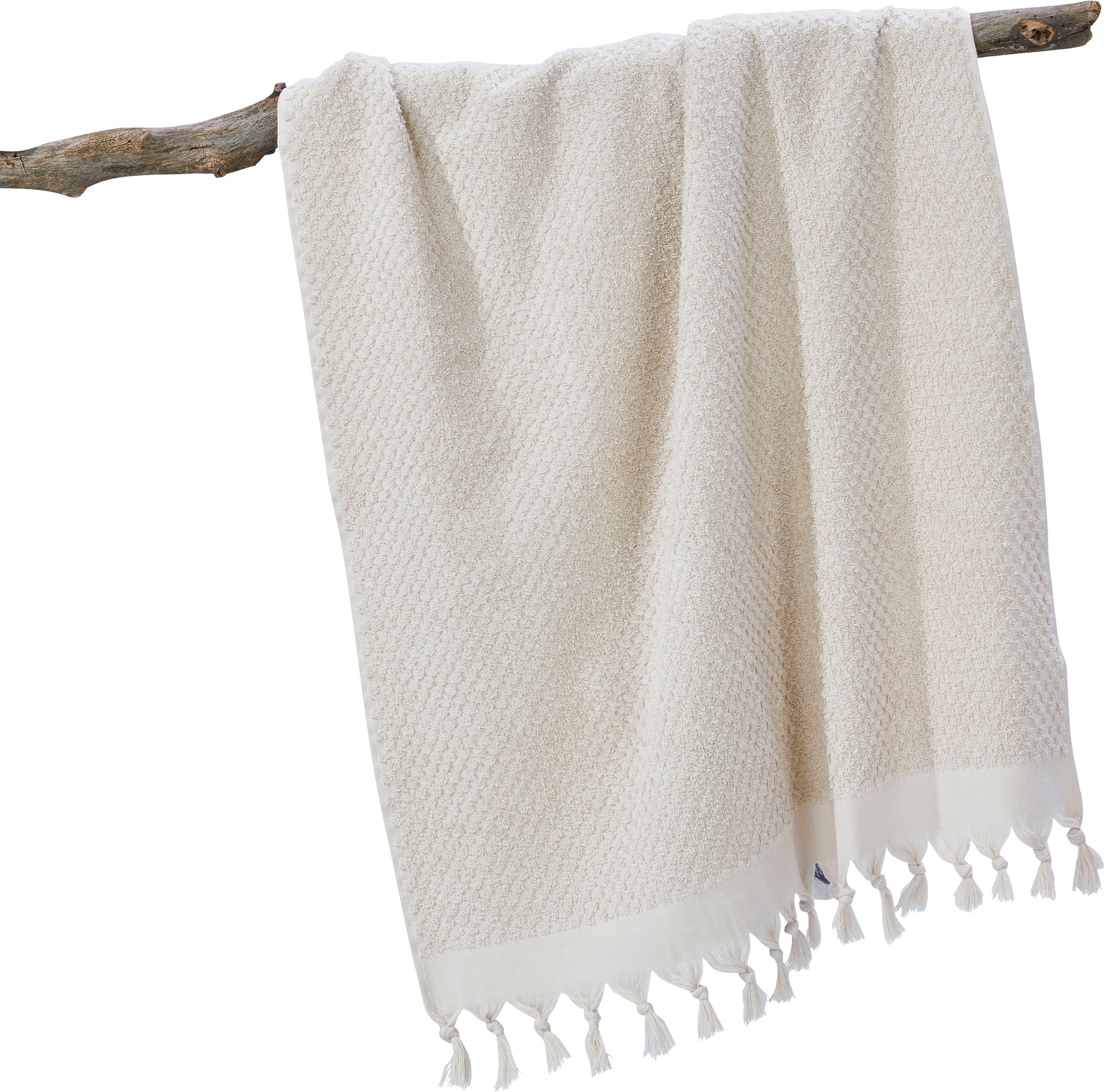 Thumbnail - done. Duschtuch "Provence Honeycomb" Uni Farben, in Honigwaben-Optik, mit Fransen