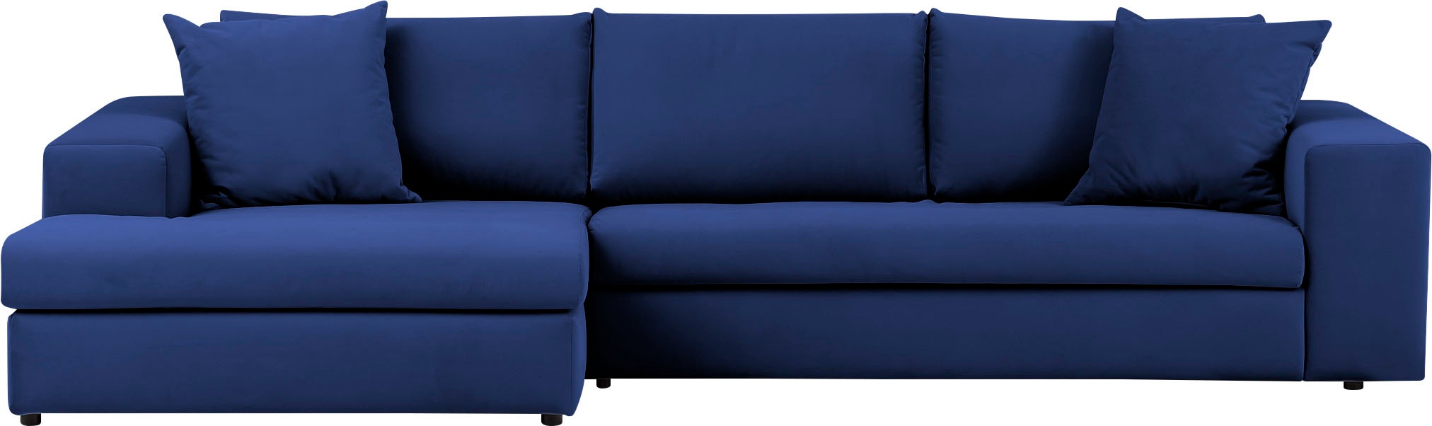 andas Ecksofa »SLEETLAND XXL in Samtvelours oder Vintage-Leder-Optik, L-Form,«, besonders groß und bequem