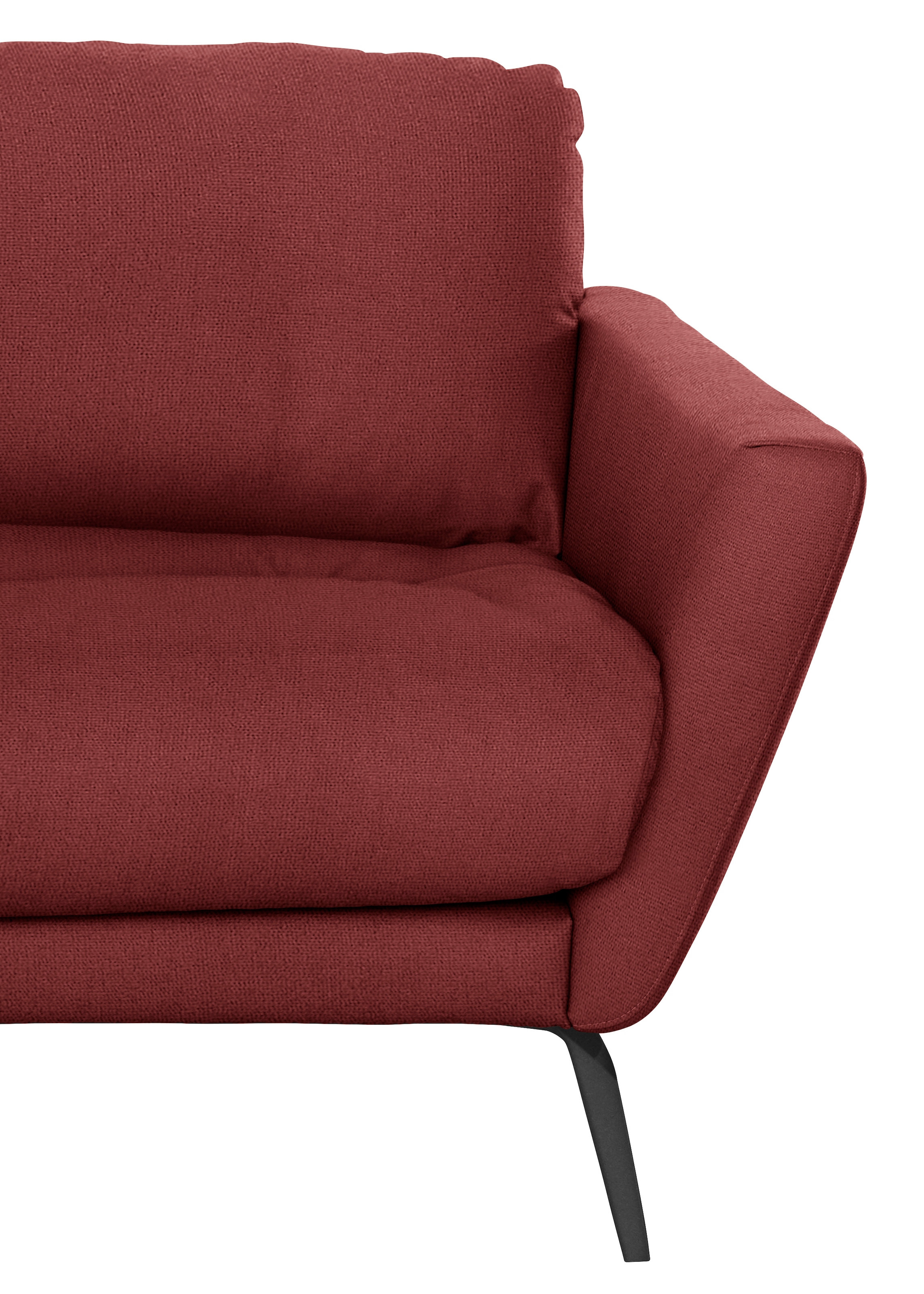 W.SCHILLIG Big-Sofa »softy«, mit dekorativer Heftung im Sitz, Füße schwarz pulverbeschichtet