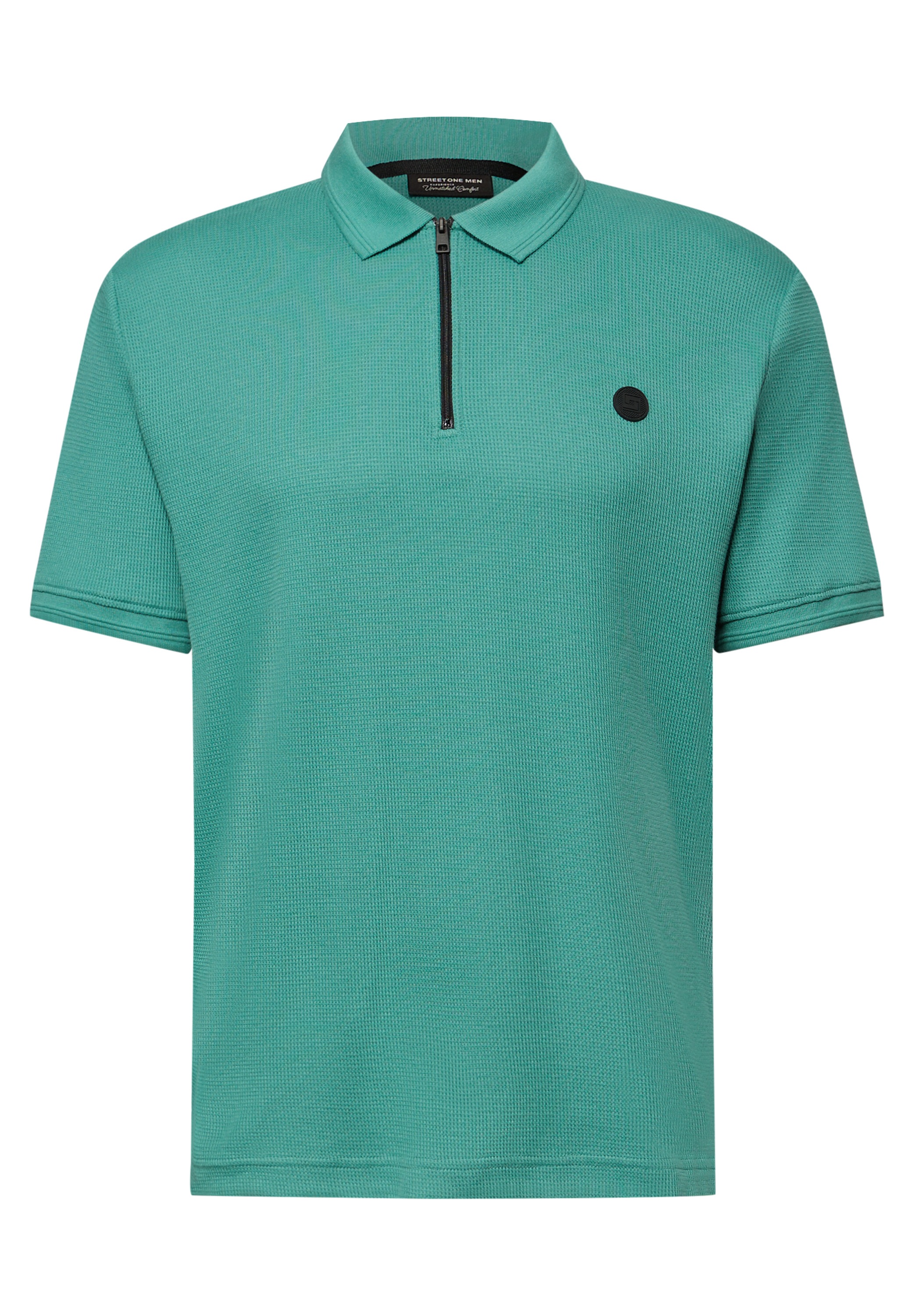 STREET ONE MEN Poloshirt mit Waffelstruktur