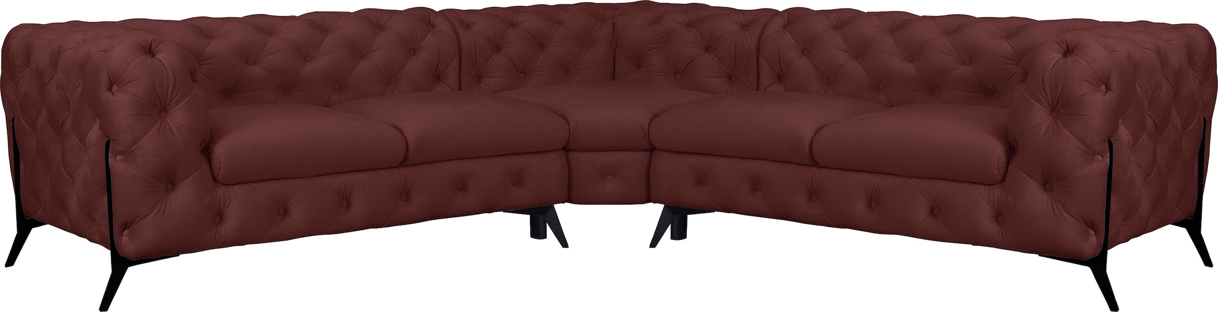 Home affaire Chesterfield-Sofa "Amaury L-Form" Chesterfield-Optik, Breite/T günstig online kaufen