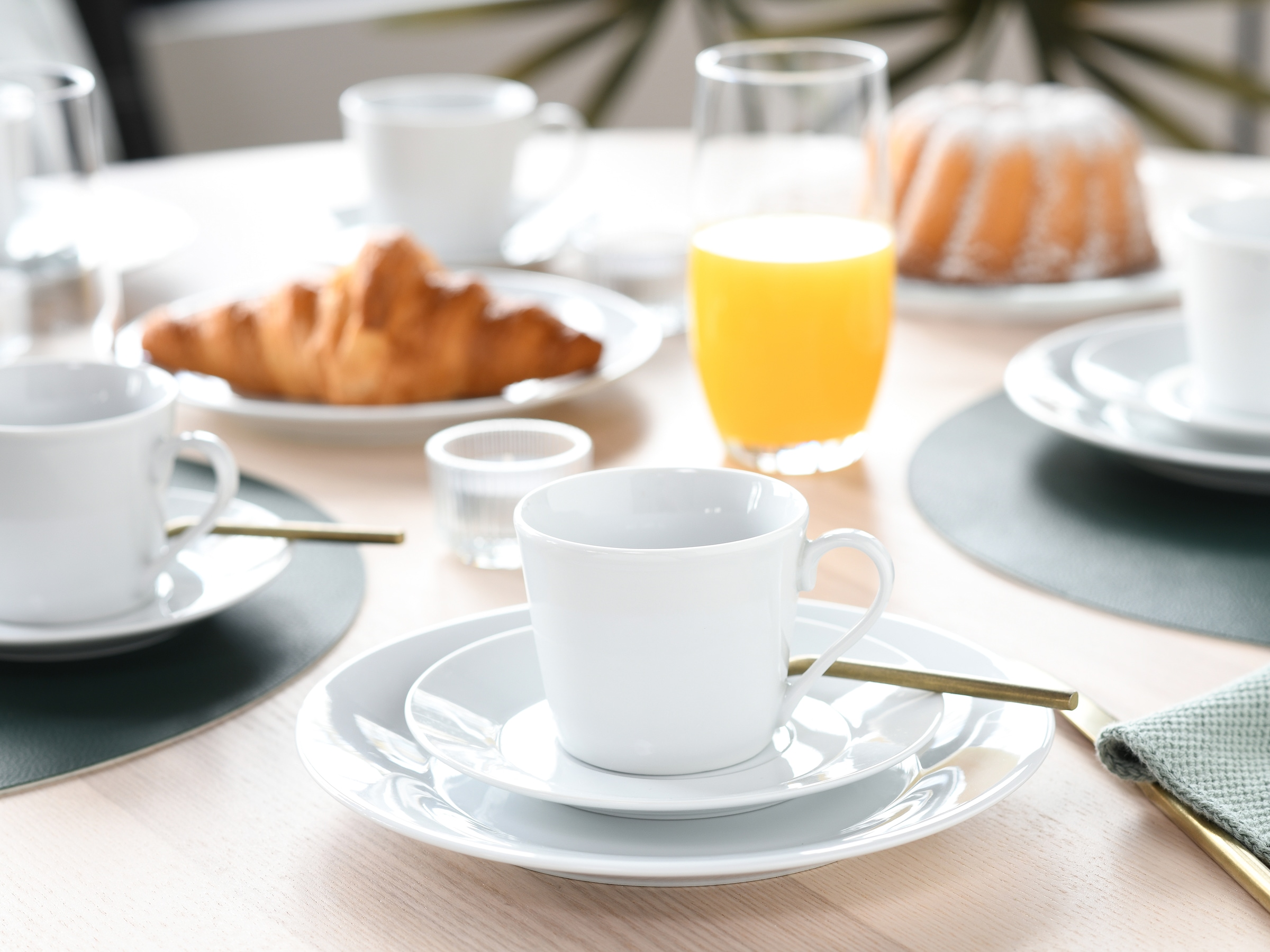 CreaTable Kombiservice »BASE Weiß, Service 30-tlg.« Klassisch, Zeitlos, Der Alleskönner