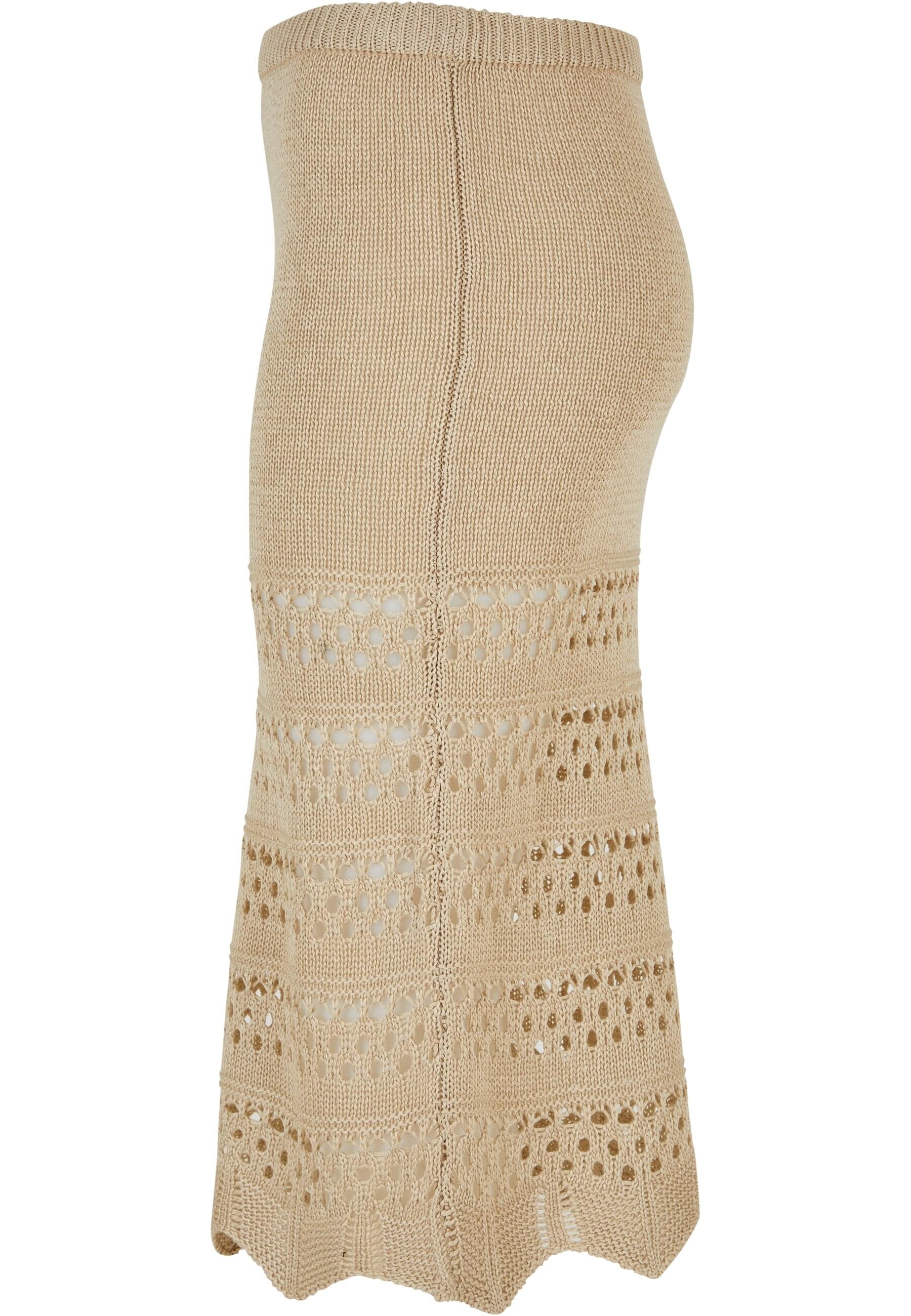 URBAN CLASSICS Sommerrock »Urban Classics Damen Ladies 3/4 Crochet Knit Skirt«, (1 tlg.)