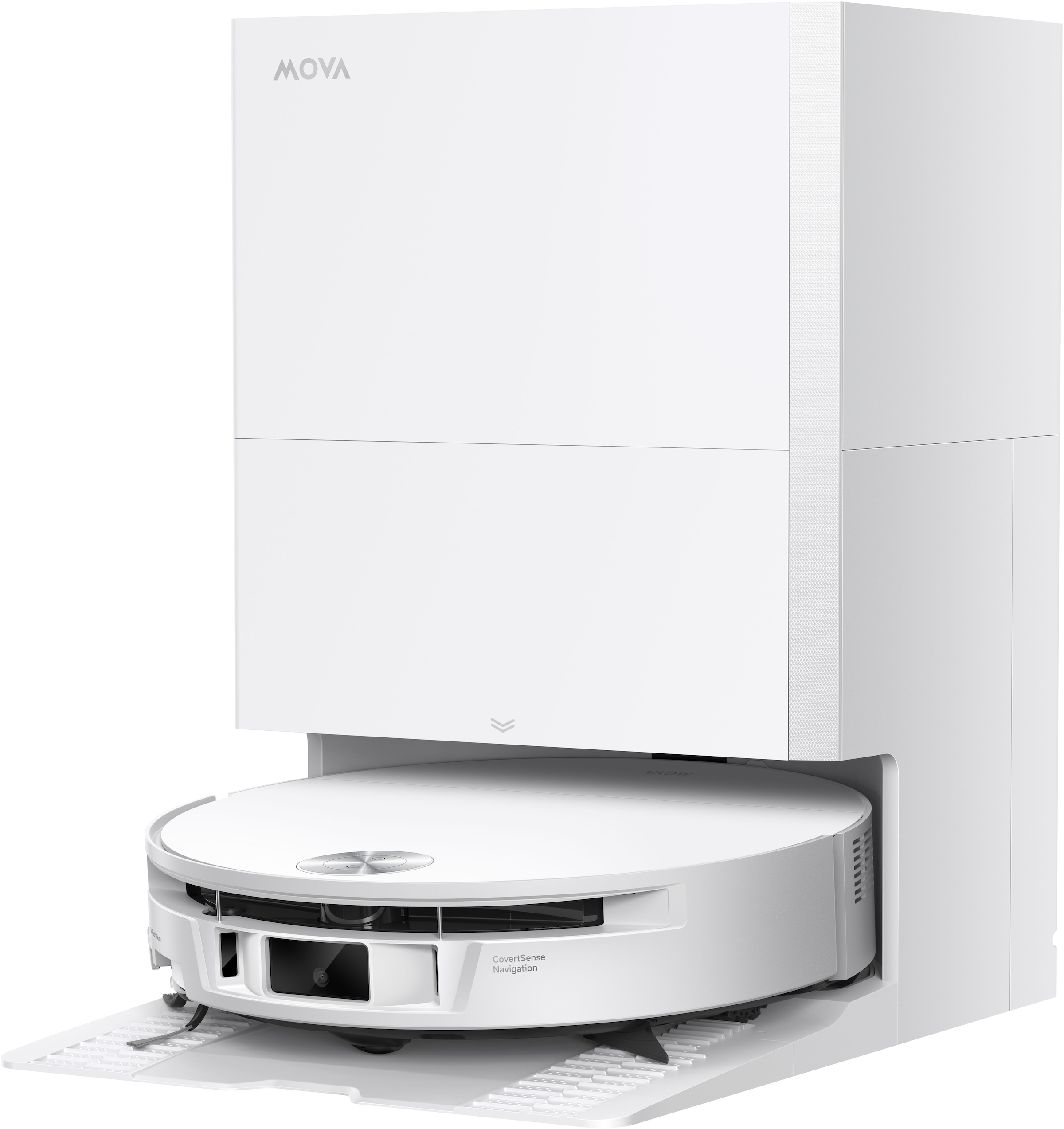 Mova Saugroboter »S70 Roller, Saugroboter mit 28.000Pa Saugkraft und HydroForce-Wischen,« MaxiReach-Technologie, CovertSense-Navigation, 90mm Flaches Gehäuse