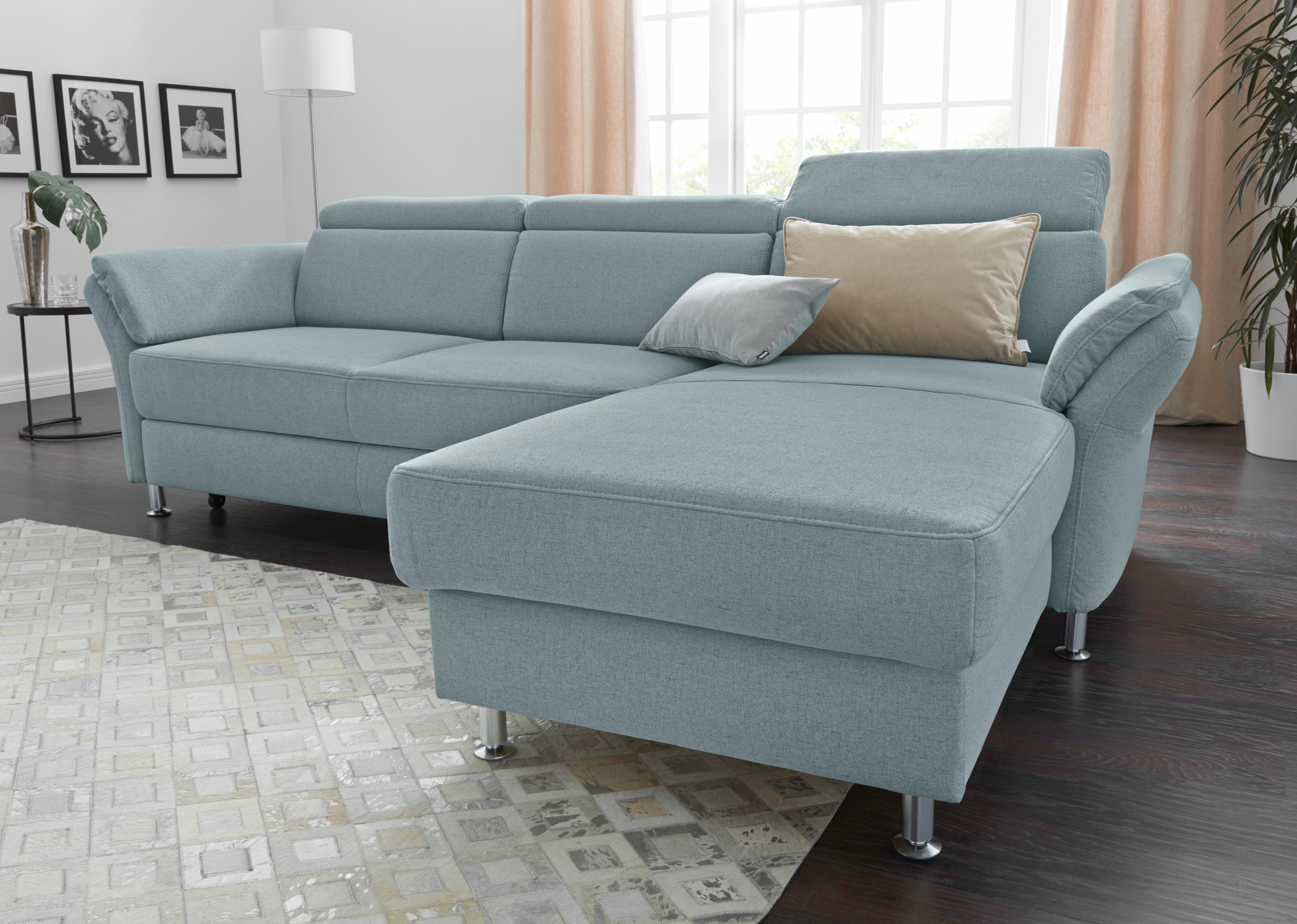 sit&more Ecksofa "Avignon L-Form" Kopfteilverstellung, wahlweise mit Schlaffunktion und Bettkasten