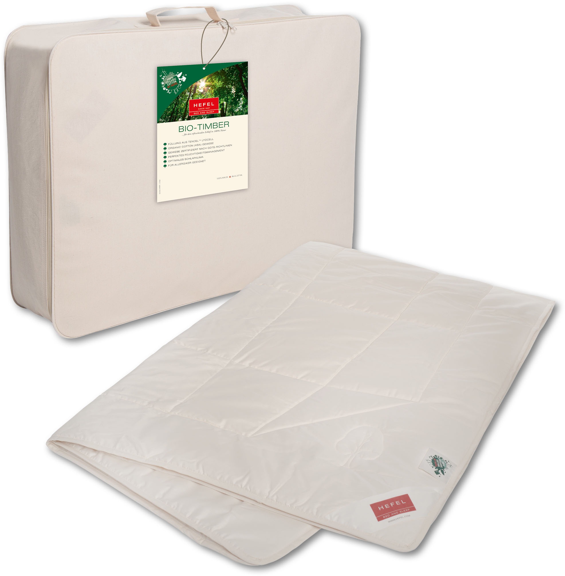 Thumbnail - Hefel Naturfaserbettdecke "Bio-Timber" leicht 1 Stk. tlg.
