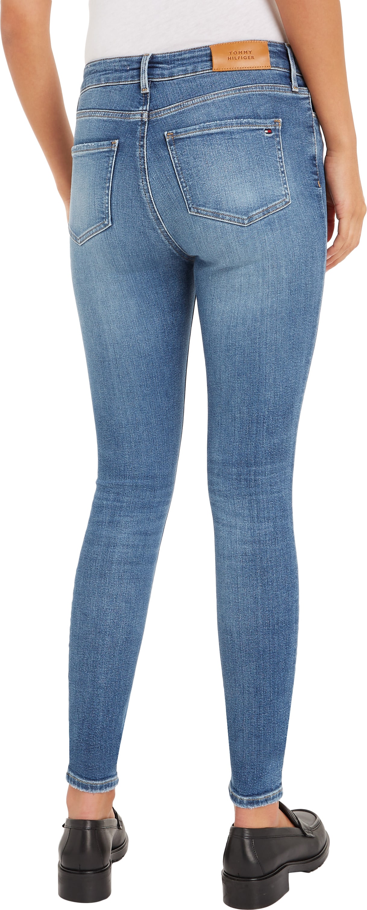 Effekten U LEO«, Skinny-fit-Jeans online | BAUR TH »CRV faded-out PLUS CURVE,mit bestellen Hilfiger Tommy HW HARLEM SIZE SKINNY Curve leichten