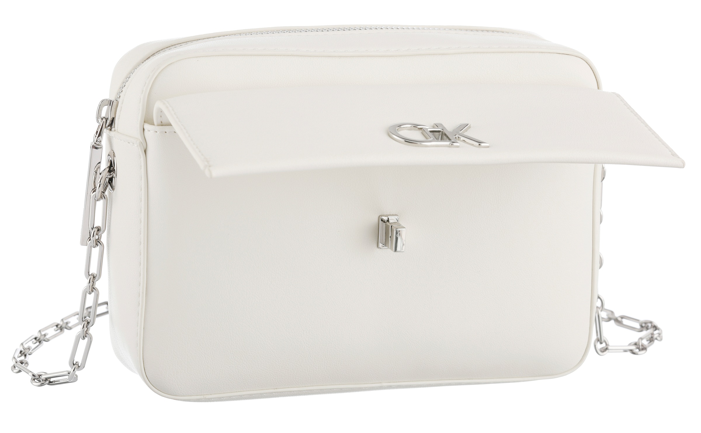 Calvin Klein Mini Bag »CK RE-LOCK POCKET CAMERA BAG«, kleine Umhängetasche, Damen Schultertasche mit Zierkette