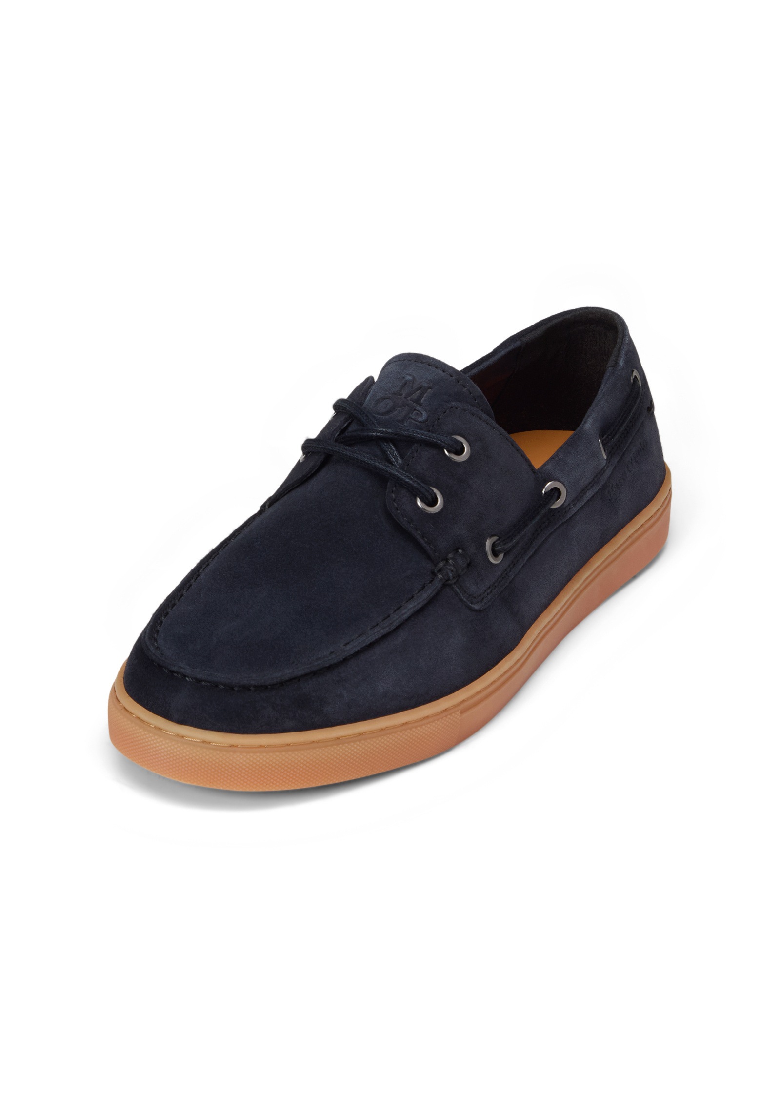 Mokassin MARC O'POLO "aus Veloursleder", Herren, Gr. 44, schwarz navy, Obermaterial: 100% Leder (Rind), unifarben, Schuhe Mokassin