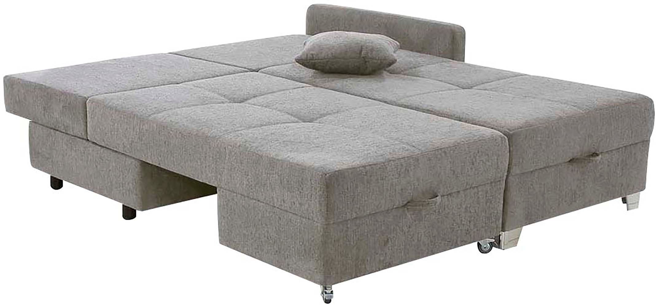 Jockenhöfer Gruppe Ecksofa »Lemberg, Dreh-Schwenk-Ottomane«, inklusive Relax- und Schlaffunktion, Ottomane links/ rechts montierbar