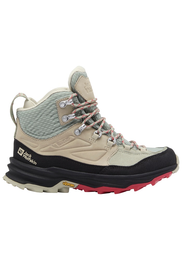 Wanderschuh JACK WOLFSKIN "CYROX TEXAPORE MID W", Damen, Gr. UK5-EU38, Normalschaft, grün (mint, leaf), Obermaterial: Synthetik. Obermaterial 2: Textilmaterial. Futter: Polyester, Schuhe Wanderschuh 3