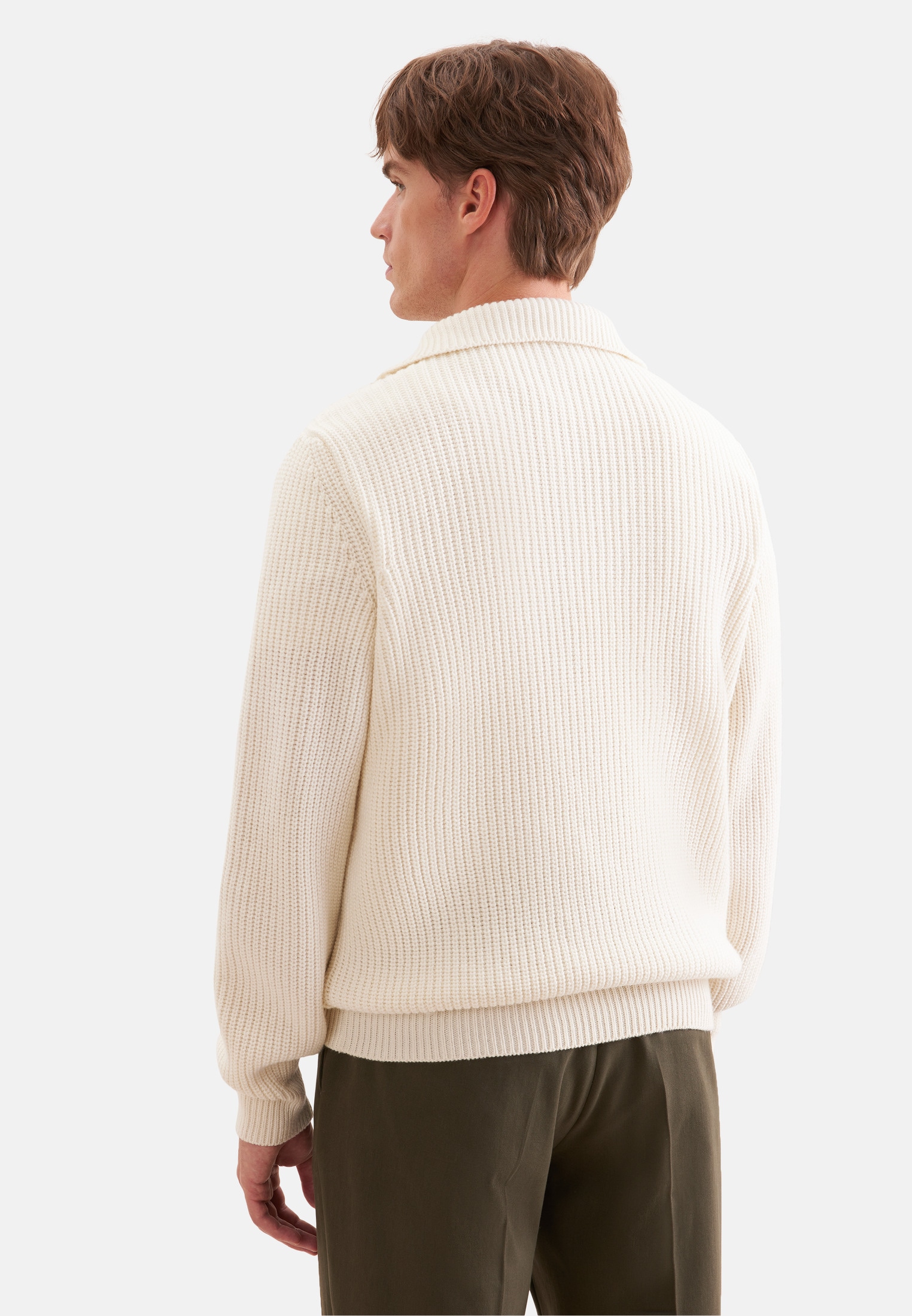 seidensticker Strickpullover »Schwarze Rose« Troyer Uni