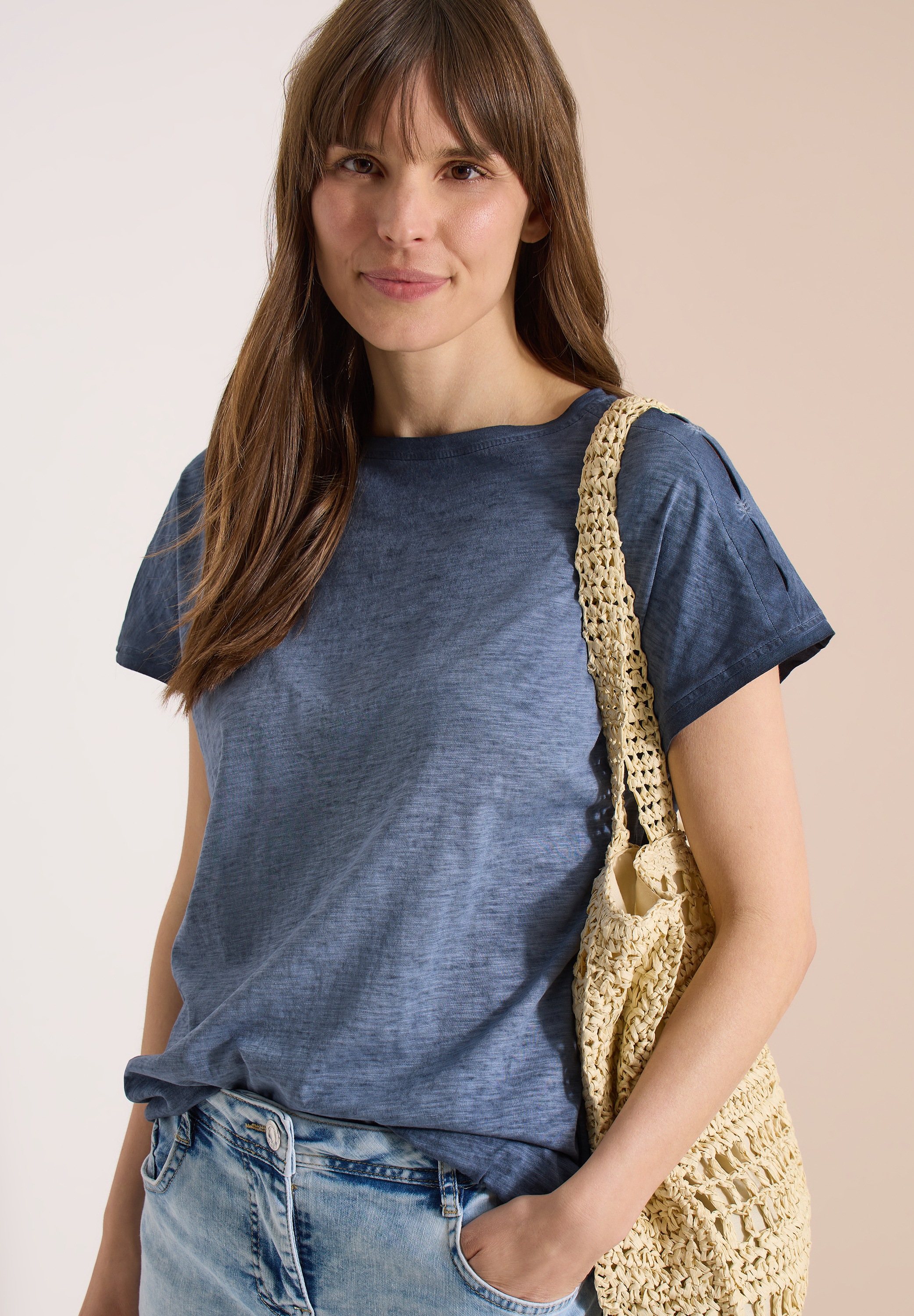 Cecil T-Shirt mit U-Boot-Ausschnitt