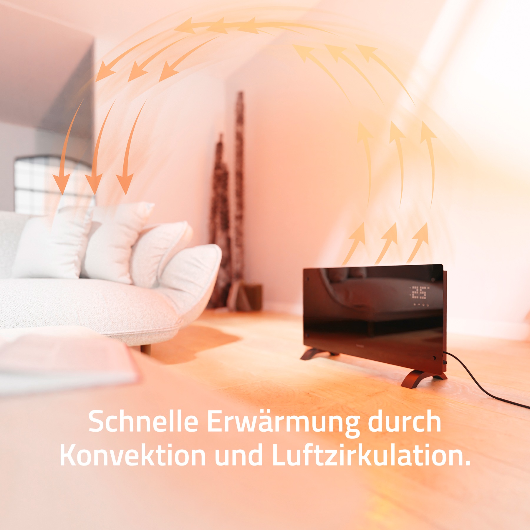 Hombli Smart-Home-Zubehör »Glass Convection Heater«, 2000 W