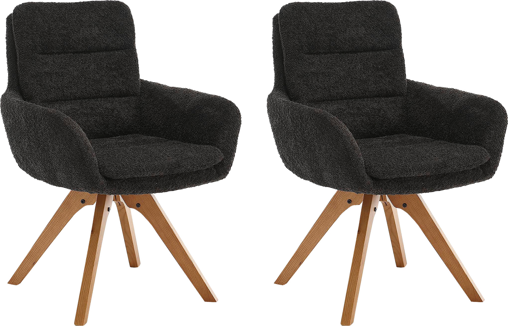 Esszimmerstuhl HOME AFFAIRE "Taragona", grau (anthrazit, braun, anthrazit), H:88cm T:63cm, Metall, Stühle, Esszimmerstuhl, mit unterschiedlichen Beingestellen, Holz oder Metall