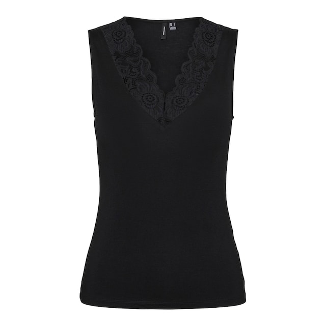 Vero Moda V-Shirt »VMROSA SL V-NECK TOP JRS NOOS« online bestellen | BAUR