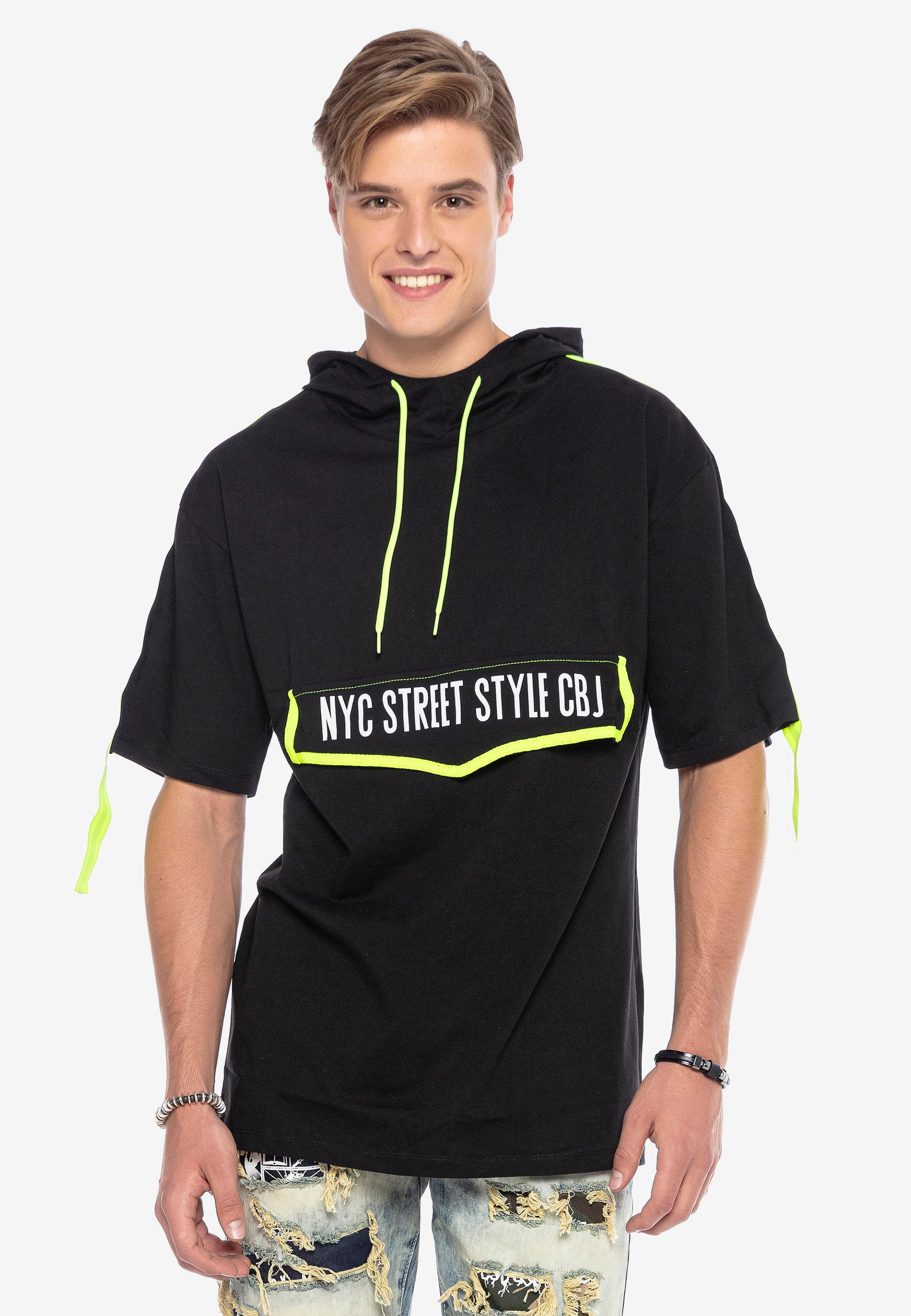 Cipo & Baxx Kapuzensweatshirt in sportlichem Look