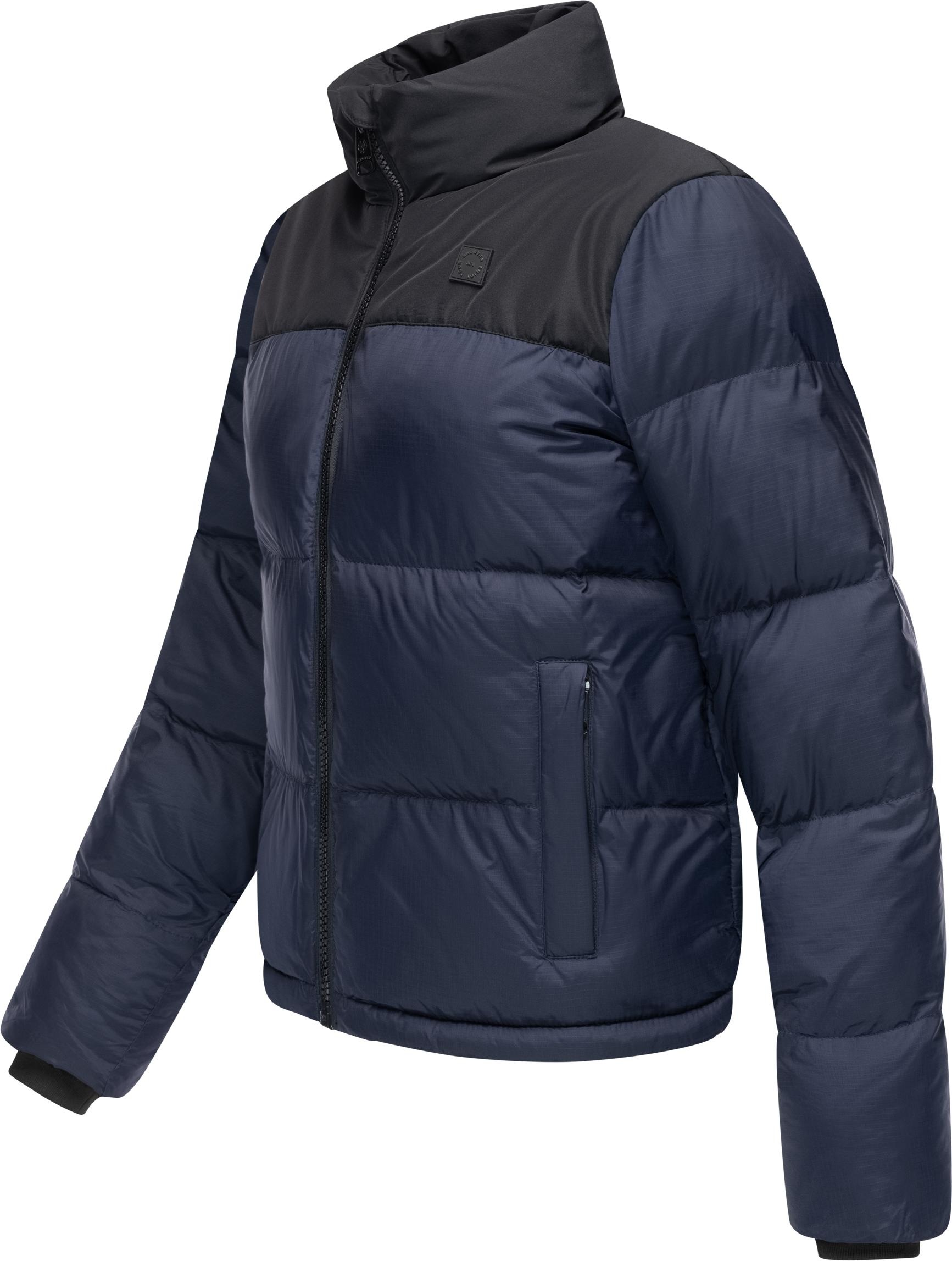 Ragwear Steppjacke »Serah«, ohne Kapuze, stylische Damen Winterjacke im Colourblocking-Design