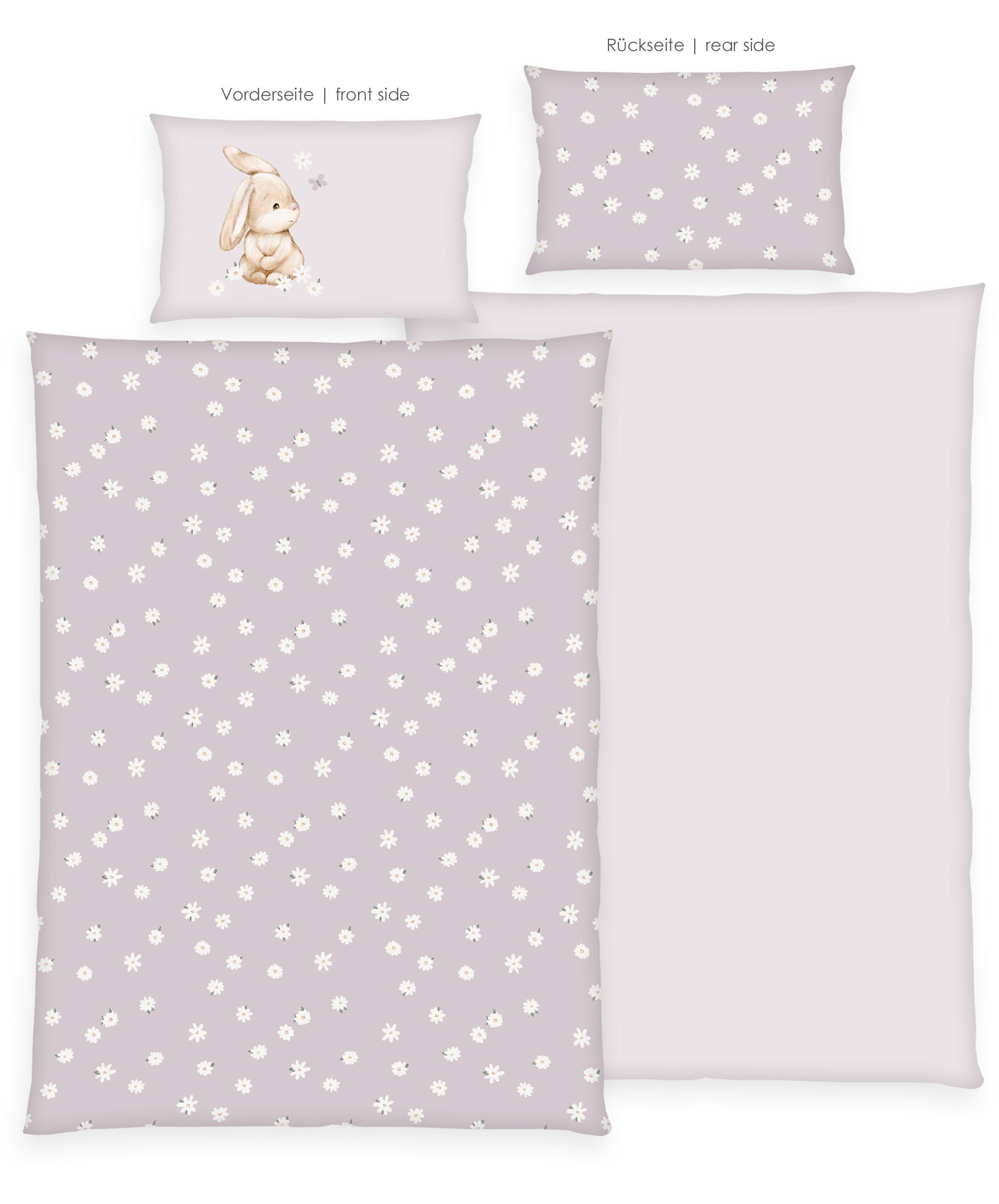 Baby Best Babybettwäsche "BabyBest Flower Bunny" 2 Stk. tlg. Flanellbettwäs günstig online kaufen