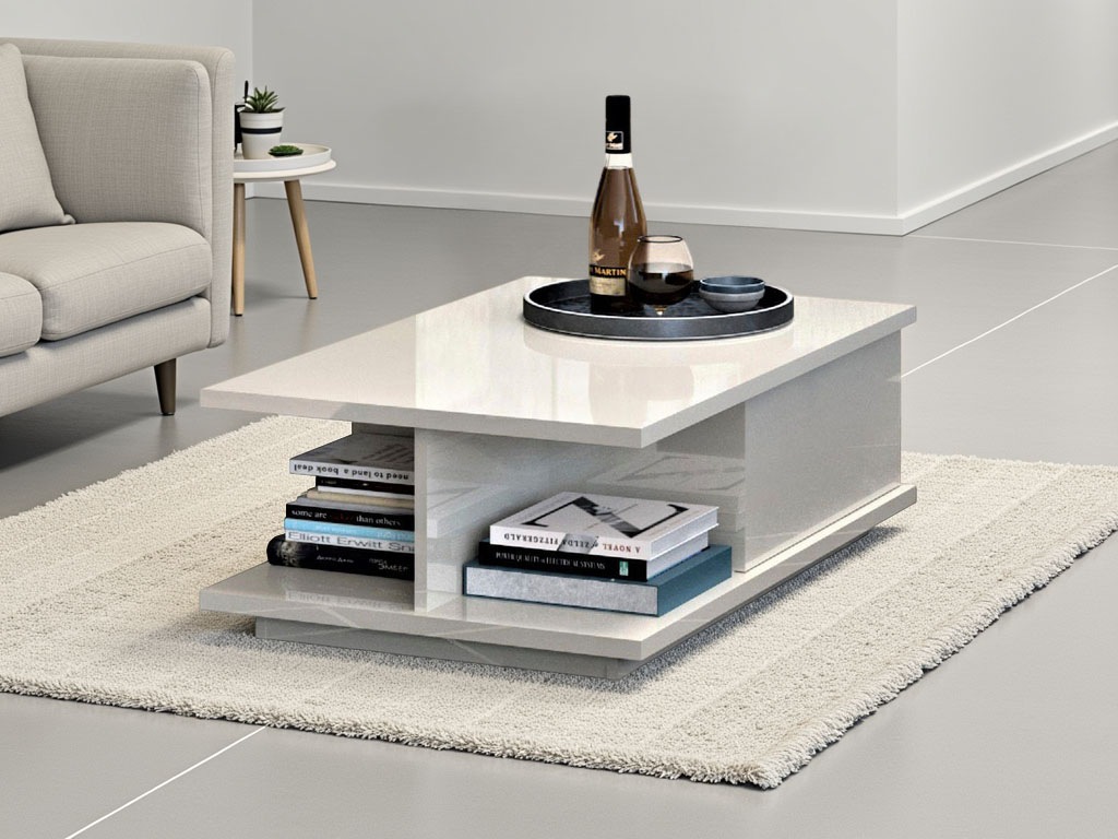 OTTO home Couchtisch "Piano" UV lackiert, Wohnzimmer Tisch mit Schublade in günstig online kaufen