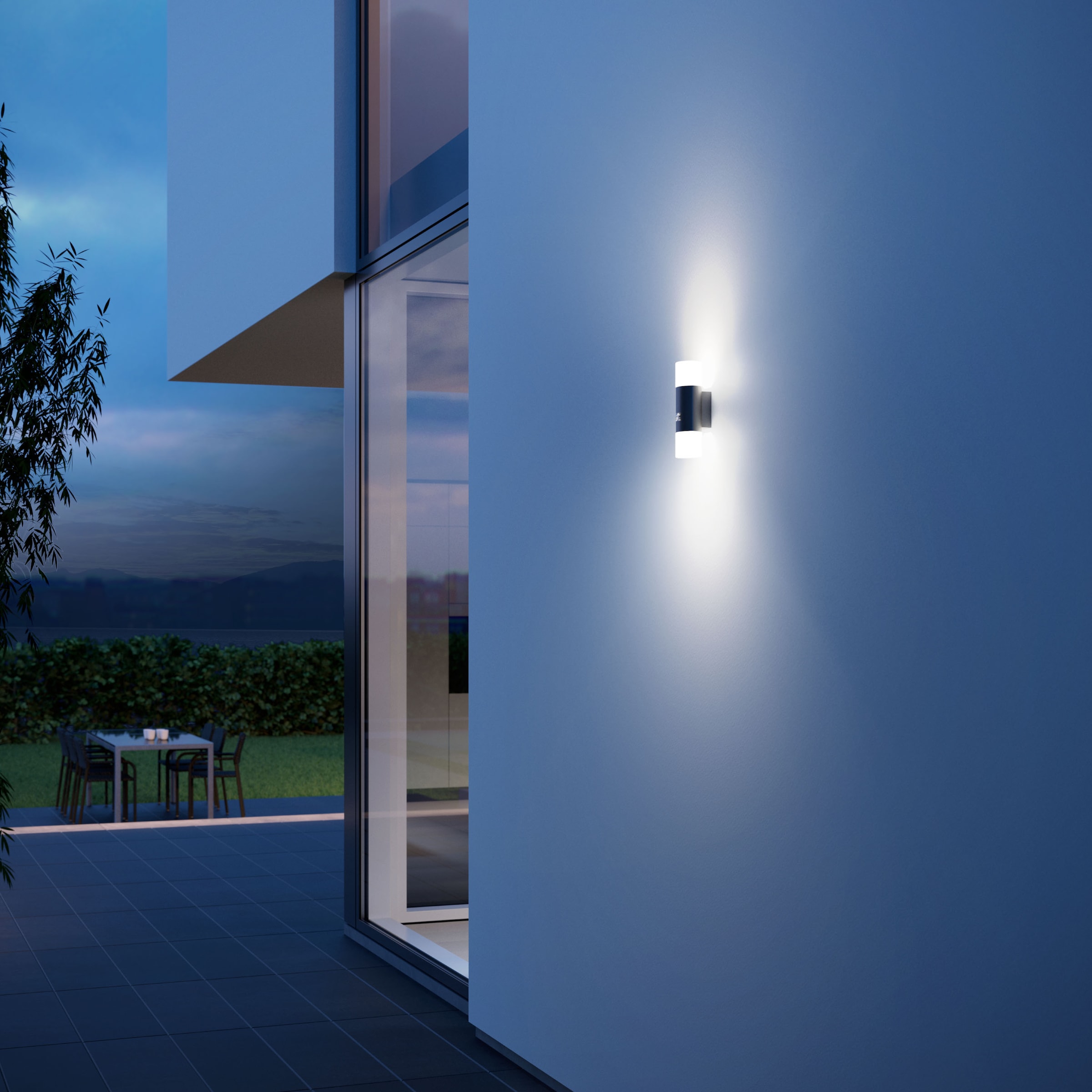 steinel LED Außen-Wandleuchte »L 910 S ANT«, 2 flammig, Leuchtmittel LED-Board | LED fest integriert