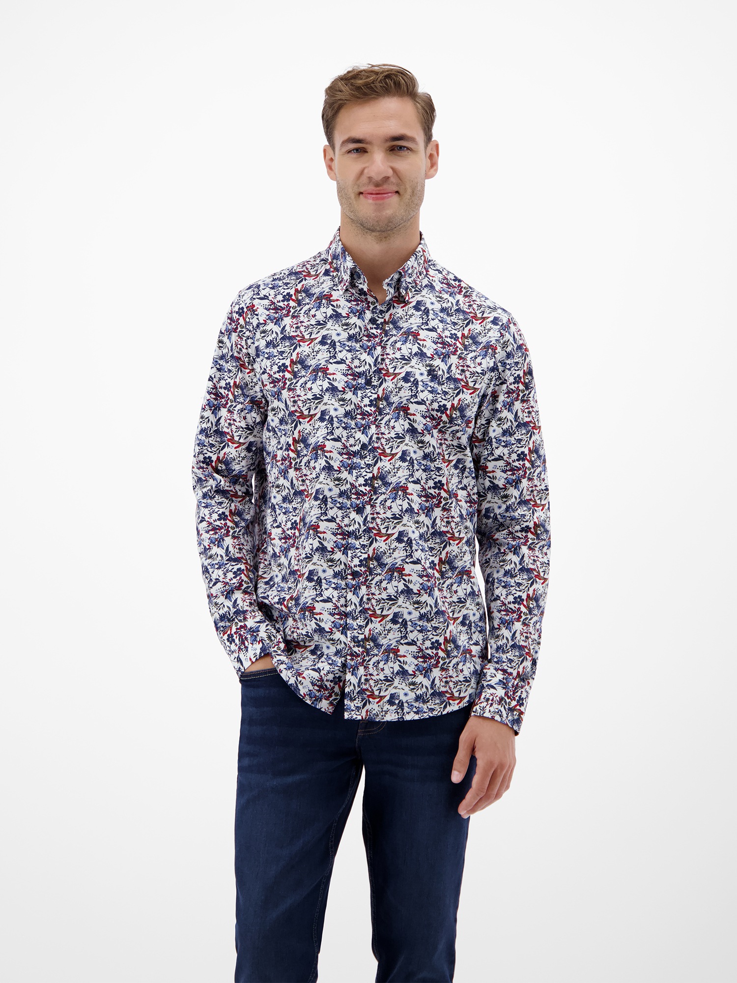 LERROS Langarmhemd "Modisches Poplinhemd für Herren" günstig online kaufen