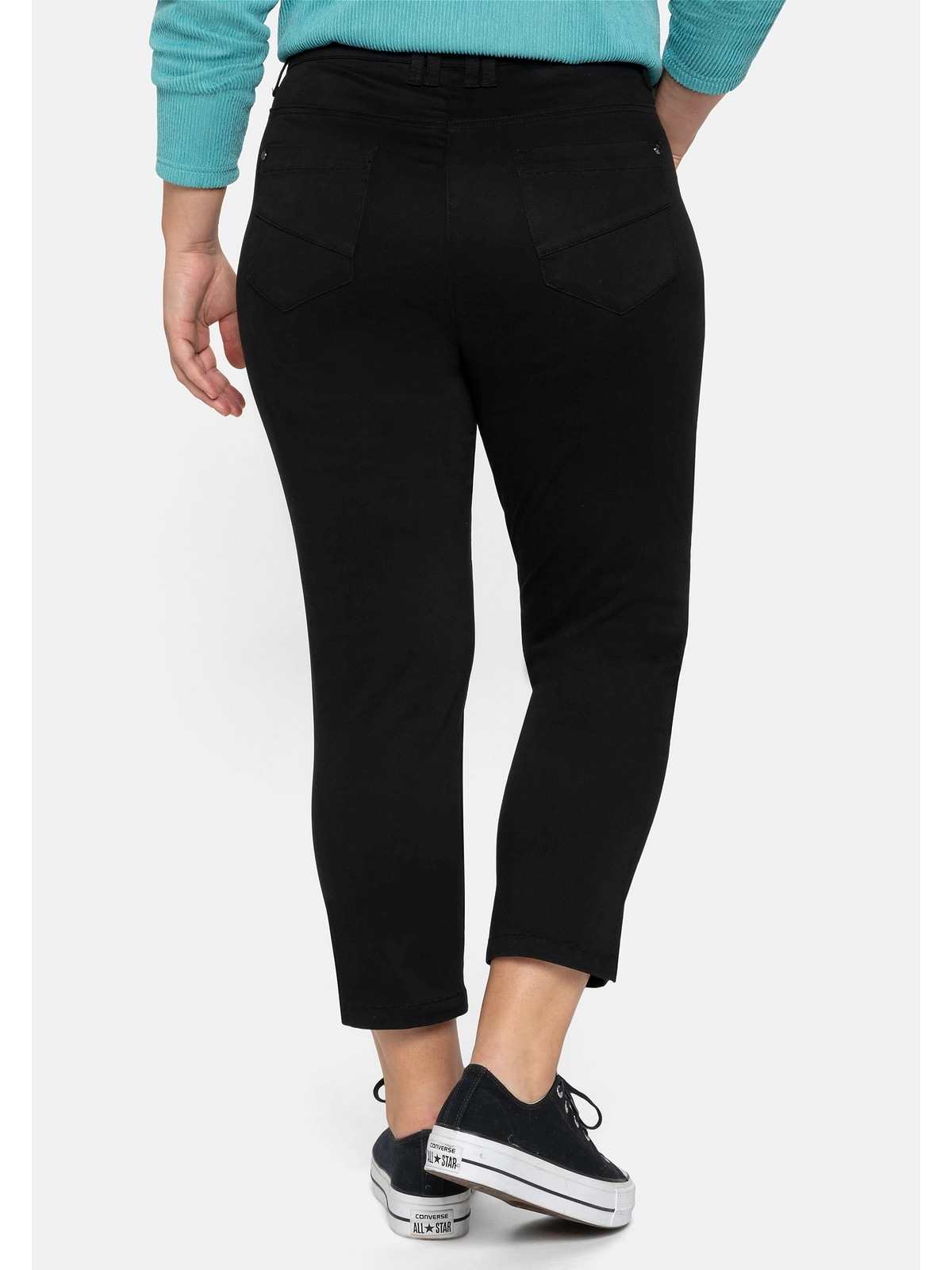 Sheego 7/8-Hose »Große Größen«, mit Schlitz am Saum, in elastischer Twill-Qualität
