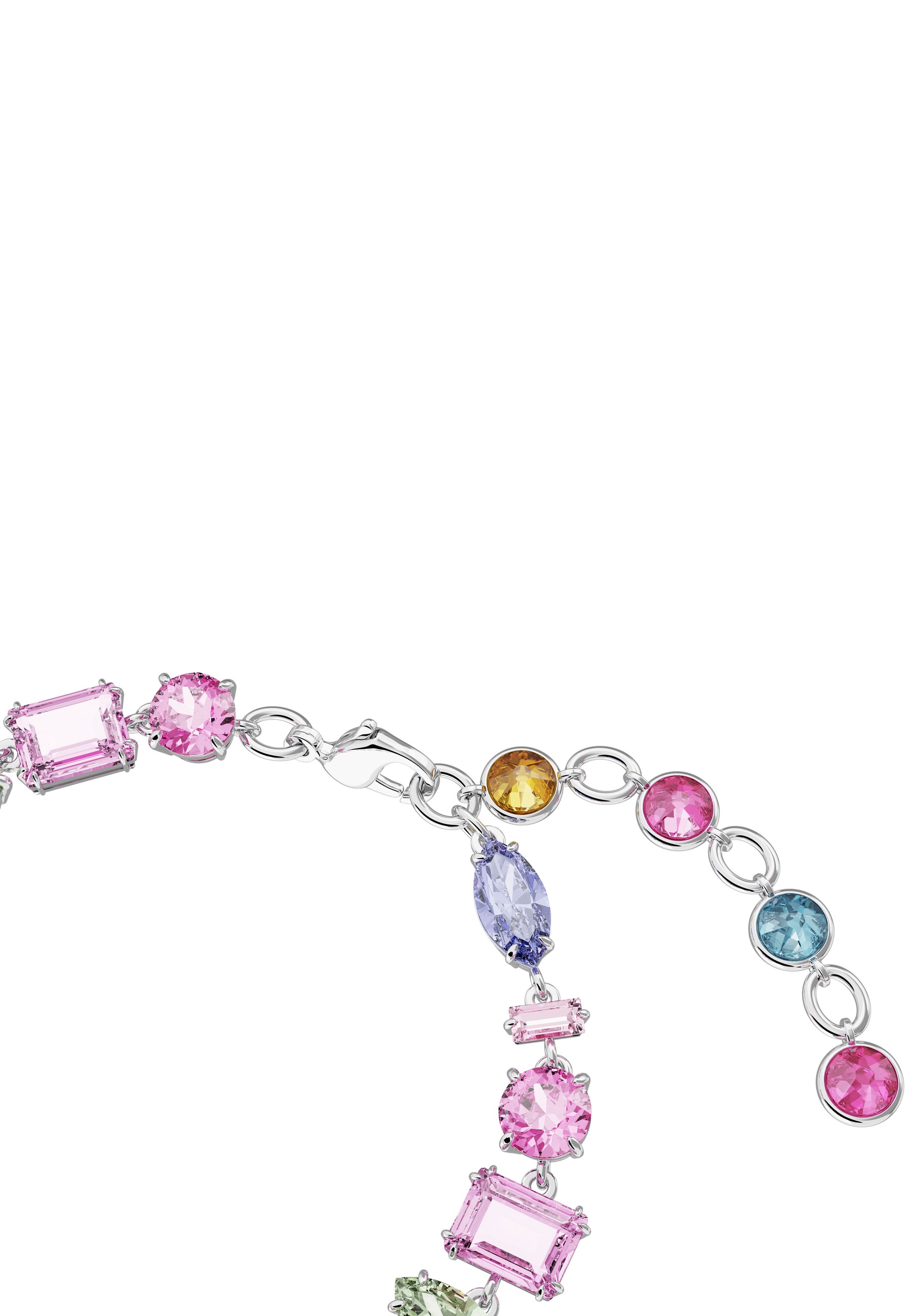Armband SWAROVSKI "GEMA" Gr. M, bunt (metallfarben, rosa, orange, blau, grün, türkis, rosa, orange, blau, grün, türkis), Armbänder, Damen, M, Metall, Armband, mit Swarovski Kristall 4