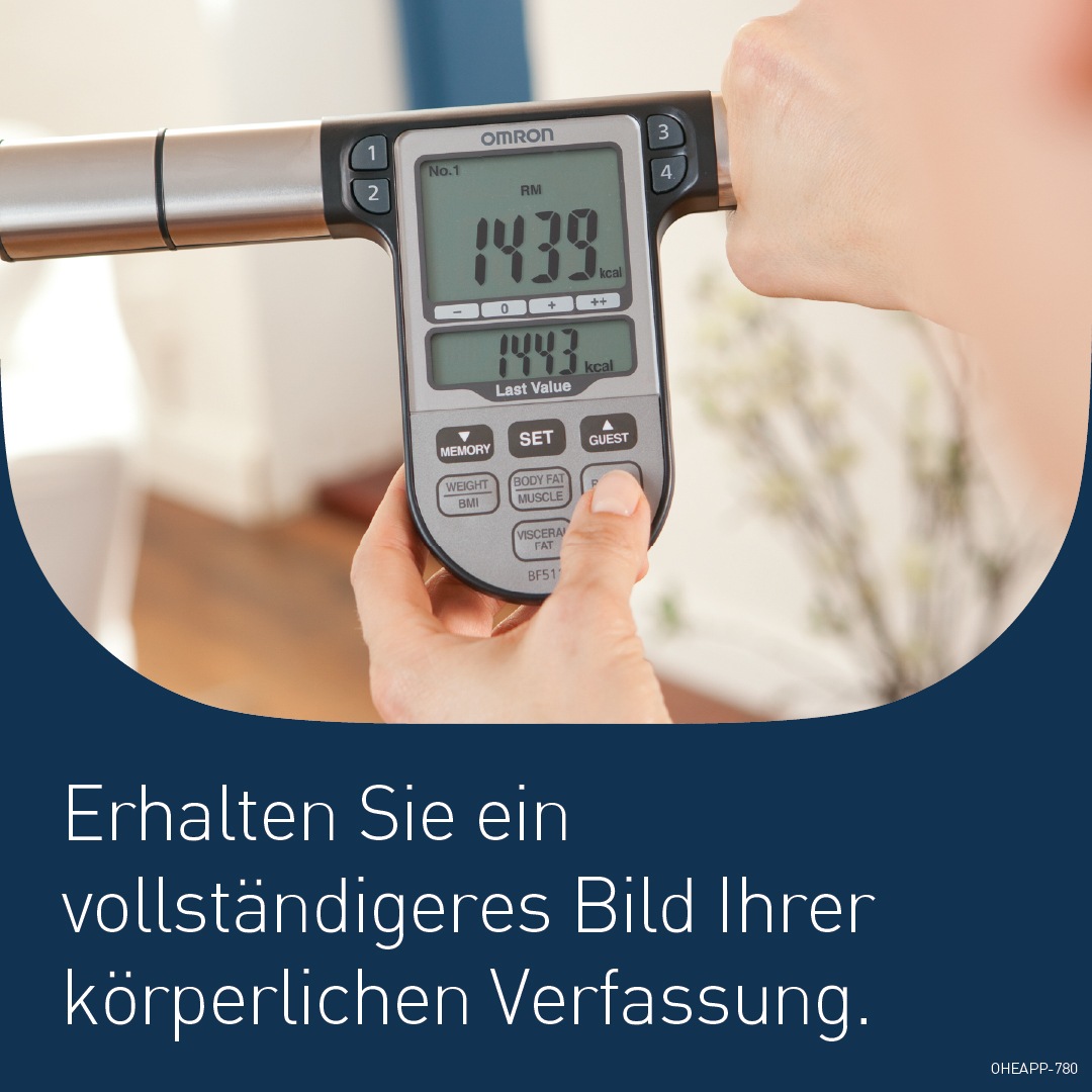 Omron Körper-Analyse-Waage "HBF-511B-E" Ganzkörpermessung mit klinischer Ge günstig online kaufen
