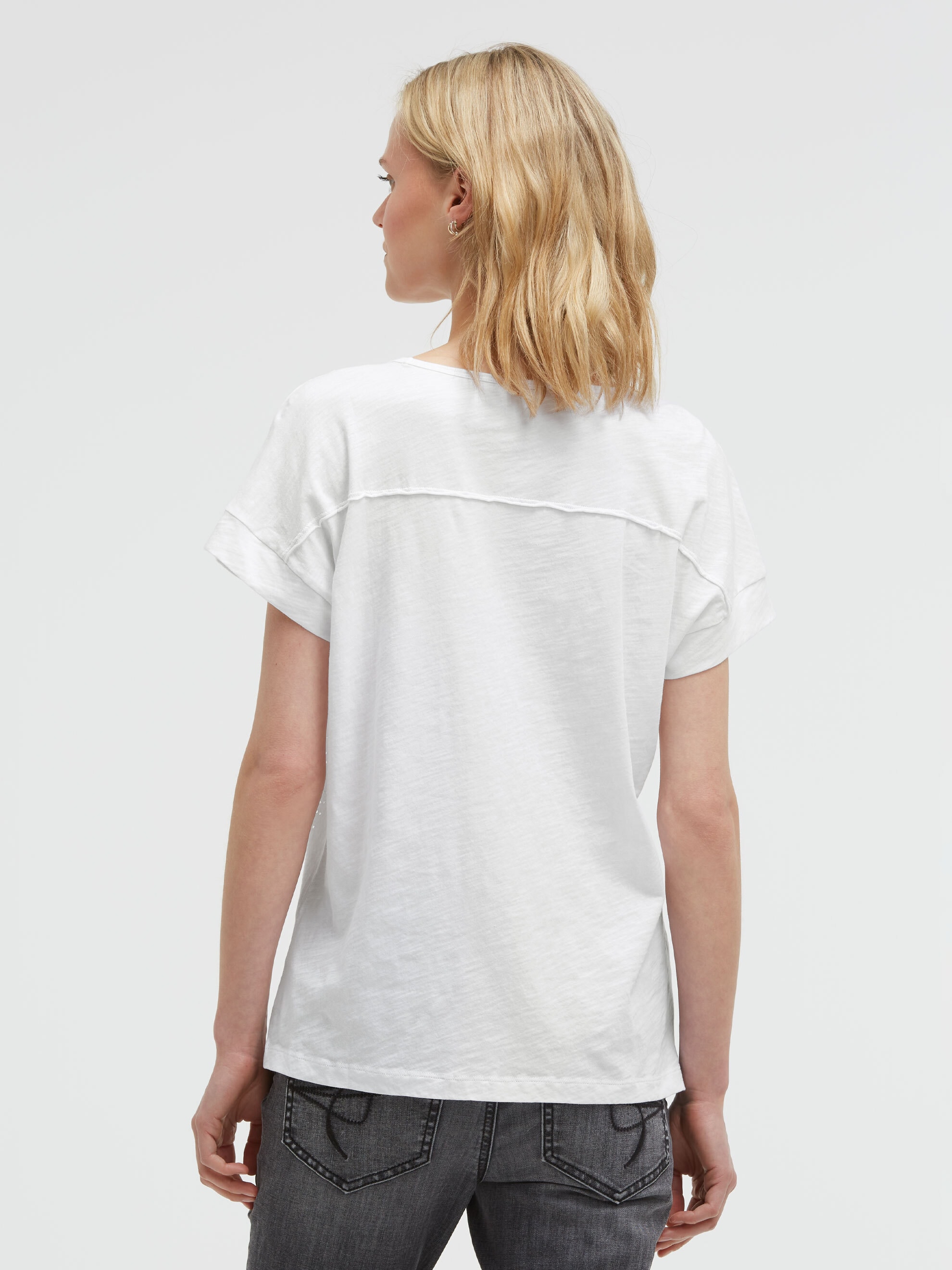 SOCCX Rundhalsshirt mit überschnittener Schulter