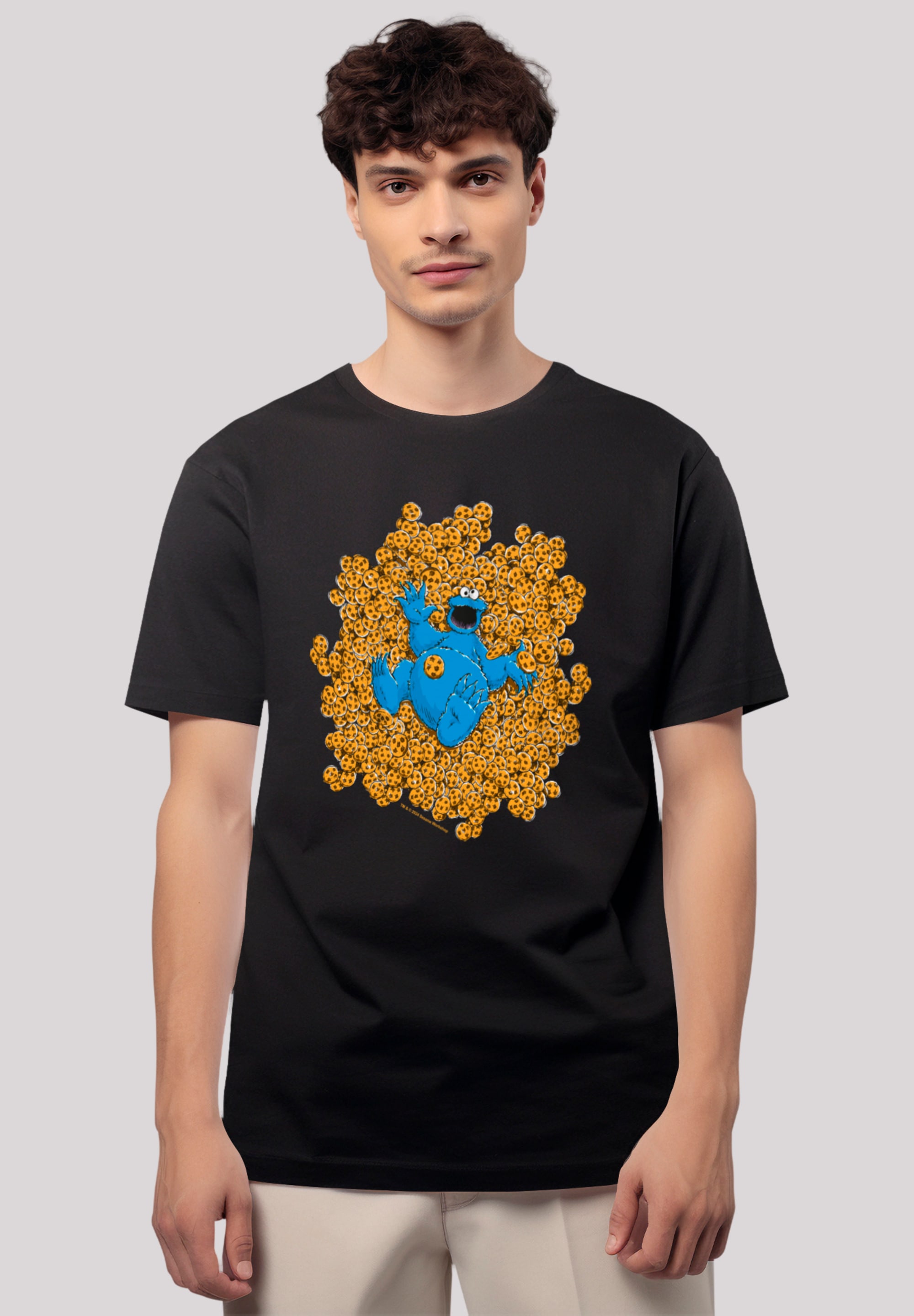 F4NT4STIC T-Shirt "Sesamstraße Cookie Monster Coockie Bad", Premium Qualitä günstig online kaufen