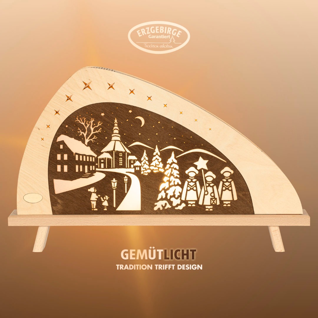 Weigla LED Lichterbogen, Erzgebirge garantiert, Weihnachtsdeko Innen, Weihn günstig online kaufen