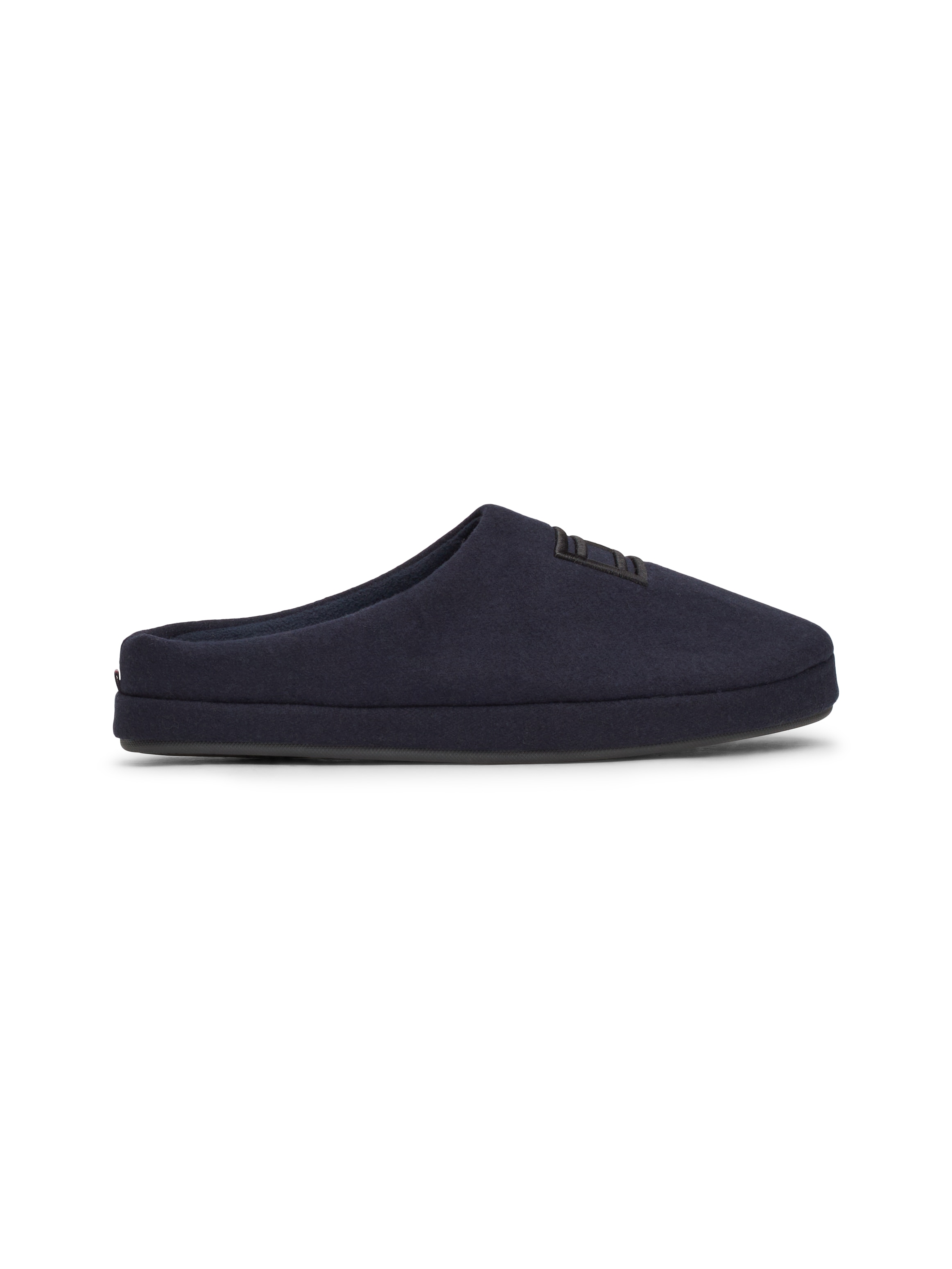 Tommy Hilfiger Pantoffel »FLAG WARM FELT HOUSE SHOE«, Casualmode, Schlappen, Hausschuh, Schlupfschuh mit TH-Stickerei