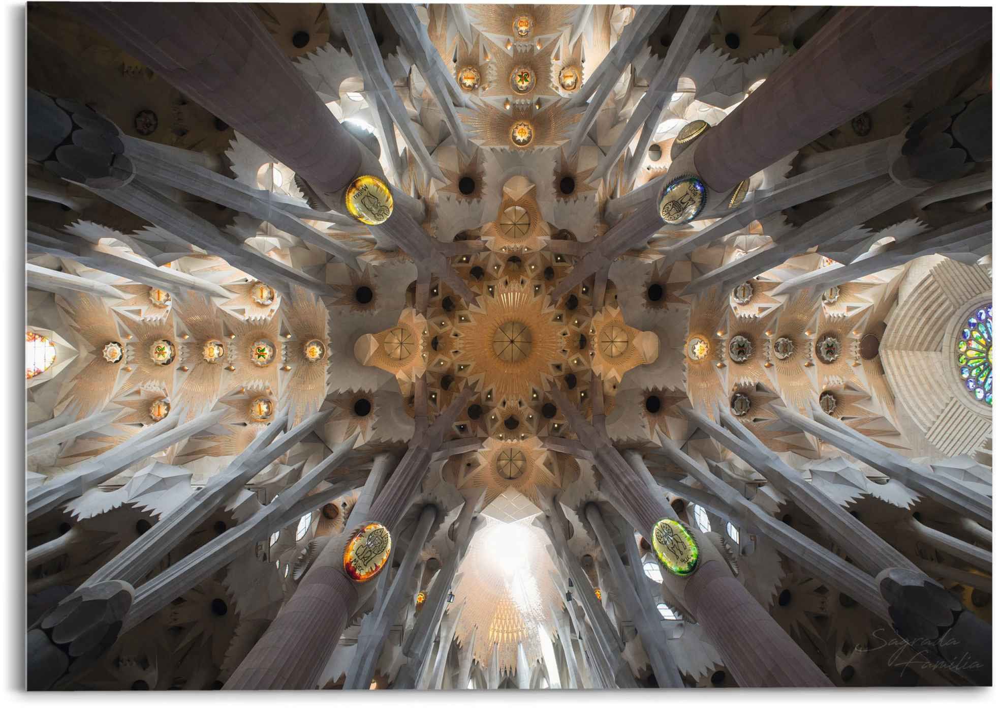 Reinders Glasbild "Glasbild Sagrada Familia Sara Franqui - Fotografie - Kunst", Kirche, (1 St.)