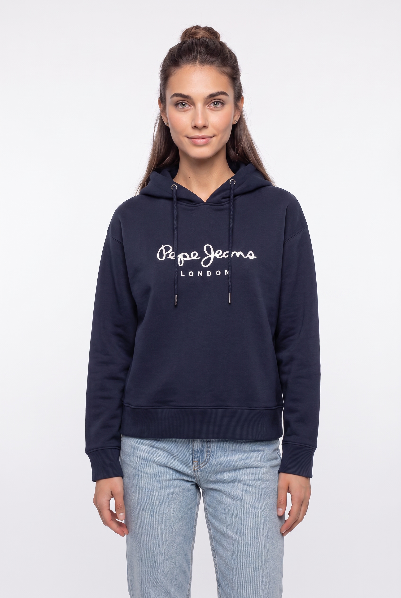 Pepe Jeans Hoodie "BADDY HOODIE", aus einem Baumwoll-Mix, Logoschriftzug