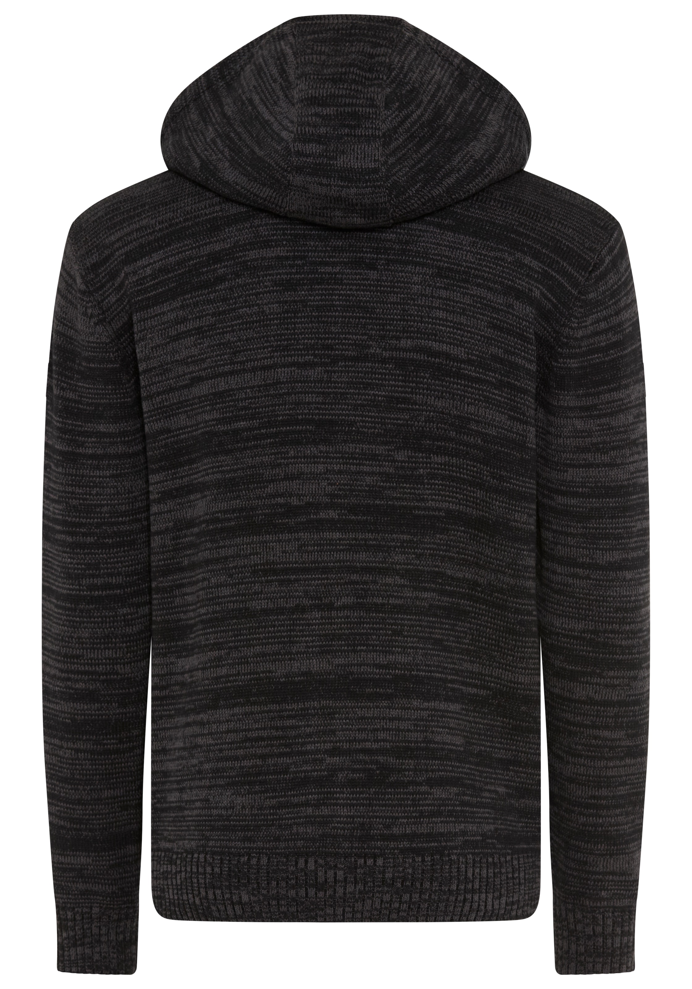 KangaROOS Kapuzenstrickjacke mit Reißverschluss und Knebelknopfverschluss, Regular Fit, Langarm