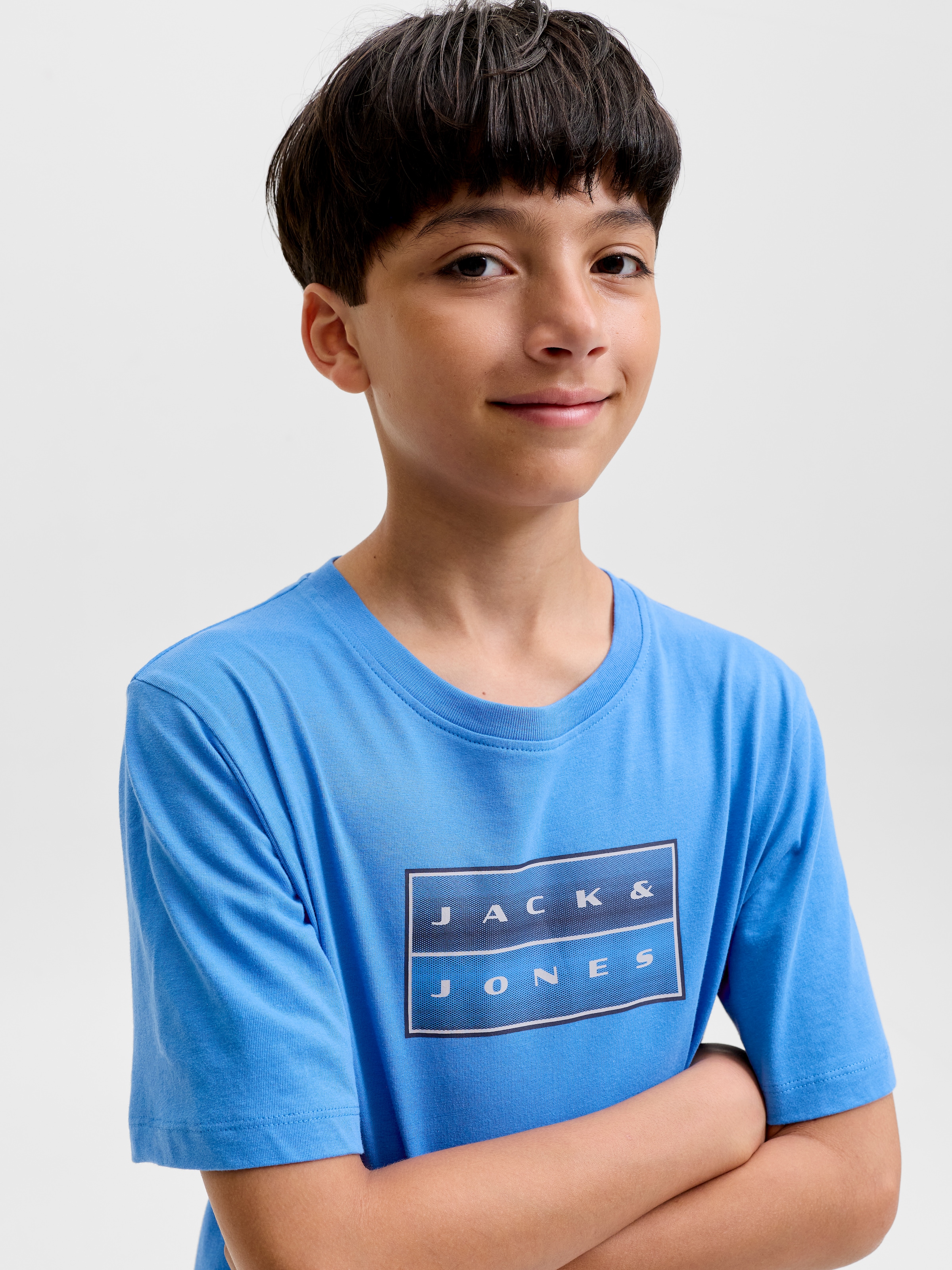 Jack & Jones Junior Rundhalsshirt »JCOFUSION DOTS PRINT TEE SS CN JNR« Baumwolle, normal geschnitten