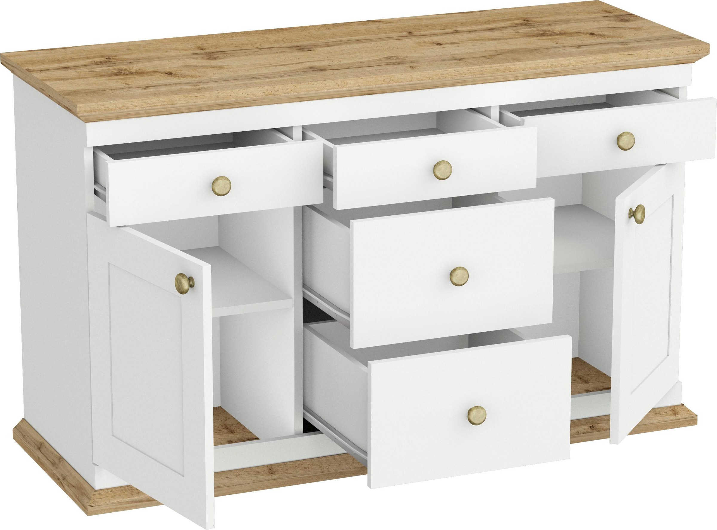 Home affaire Kommode Banburry, 2-türig, 121cm breit