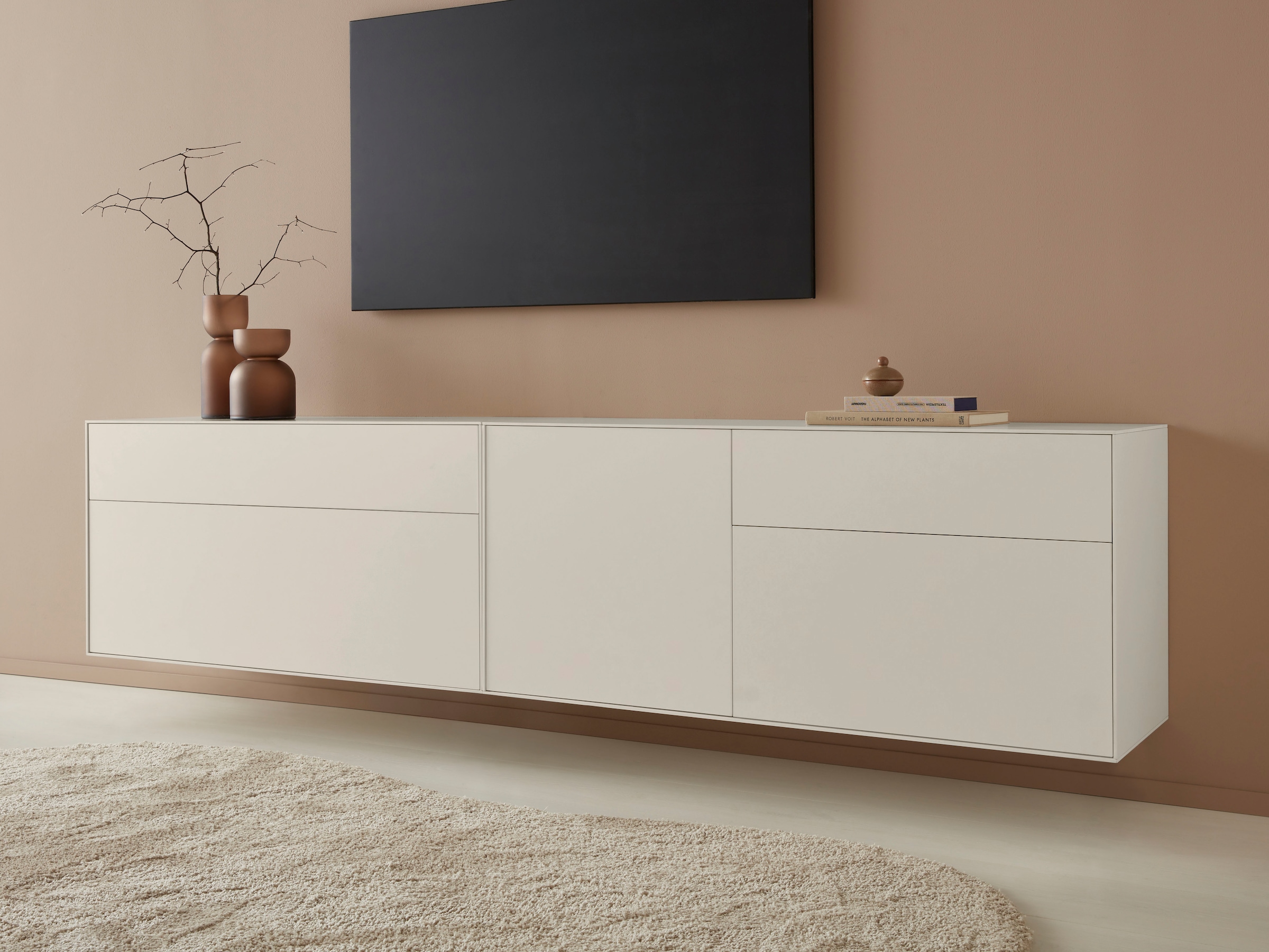 LeGer Home by Lena Gercke Lowboard »Essentials«, (2 St.), Breite: 239cm, MDF lackiert, Push-to-open-Funktion