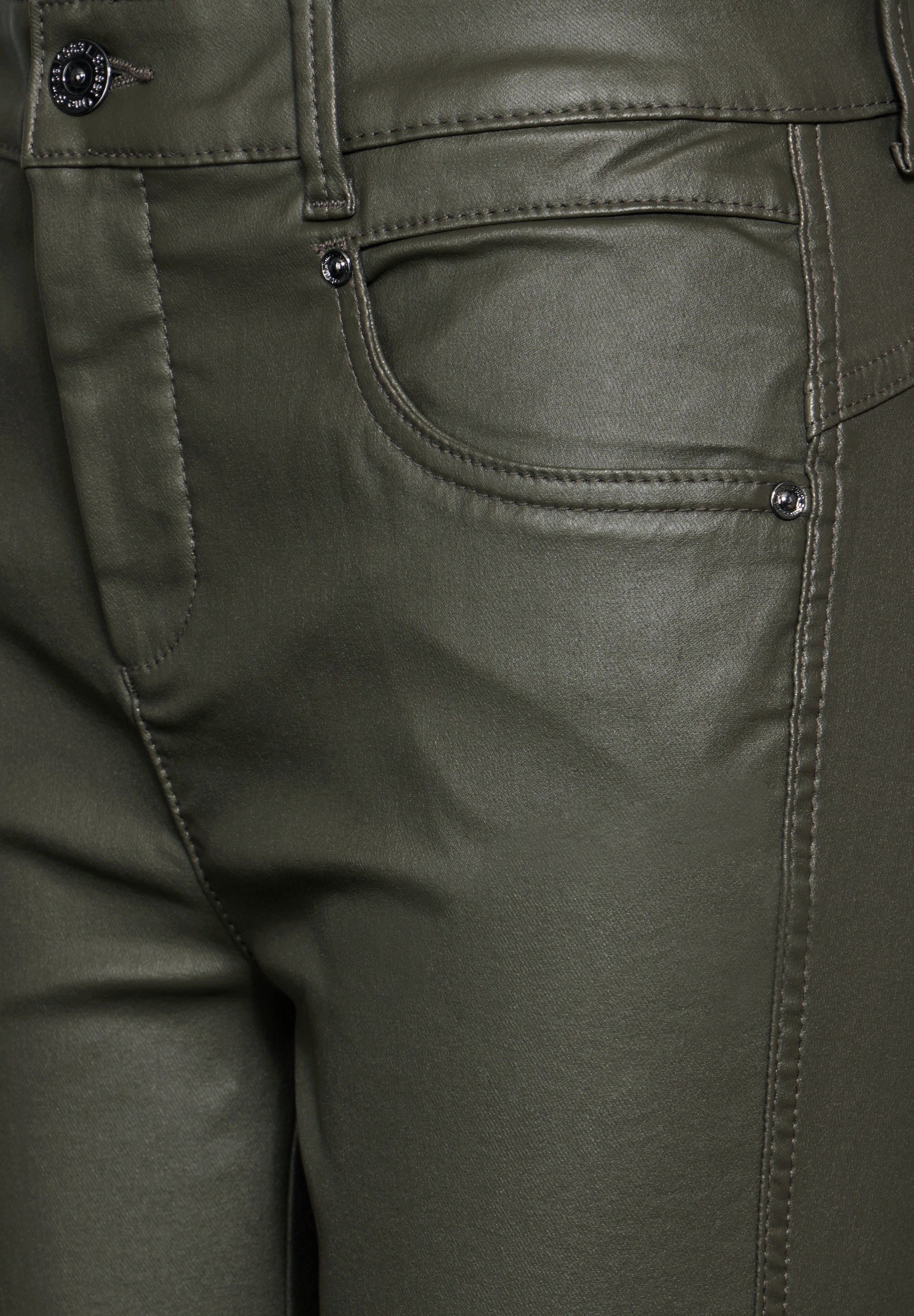 STREET ONE Lederimitathose, High Waist