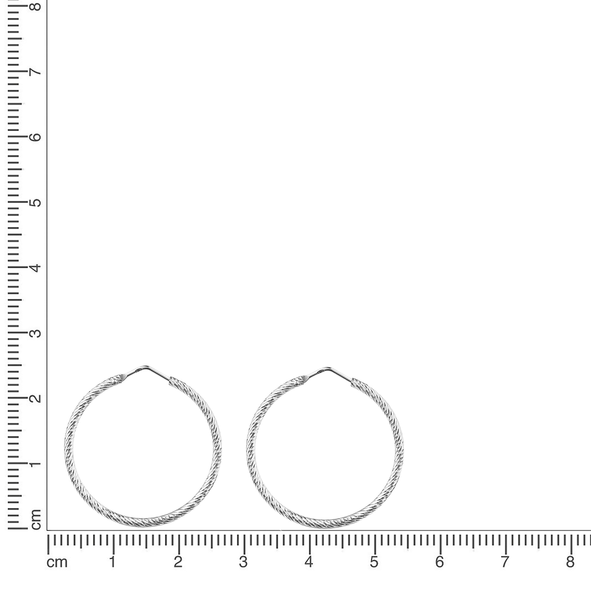 Firetti Paar Creolen »Schmuck Geschenk Silber 925 Ohrschmuck Ohrringe gedrehte Optik«