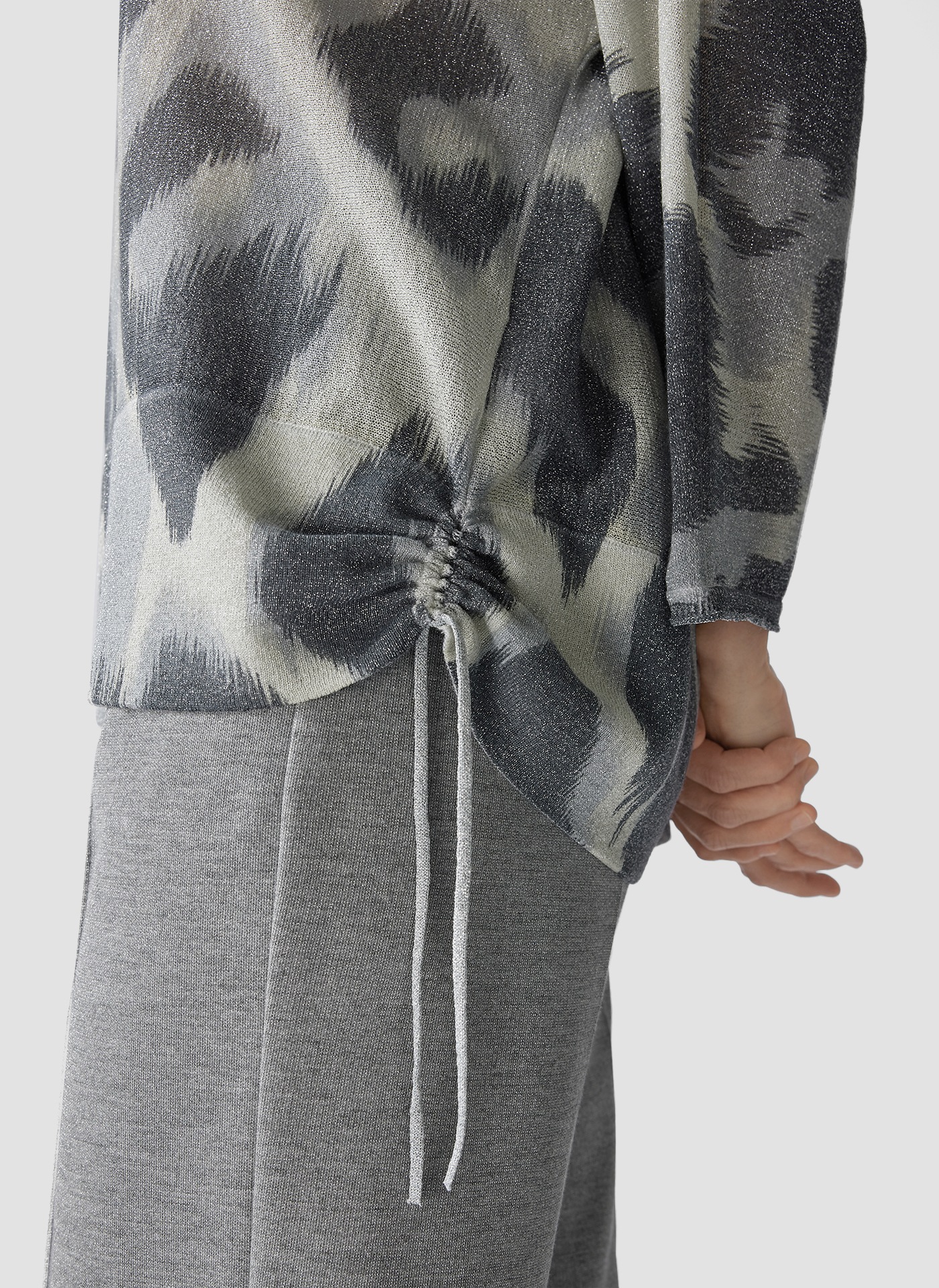 LeComte Strickpullover »LeComte Pullover mit Animal-Print und Kordelzugdetails«