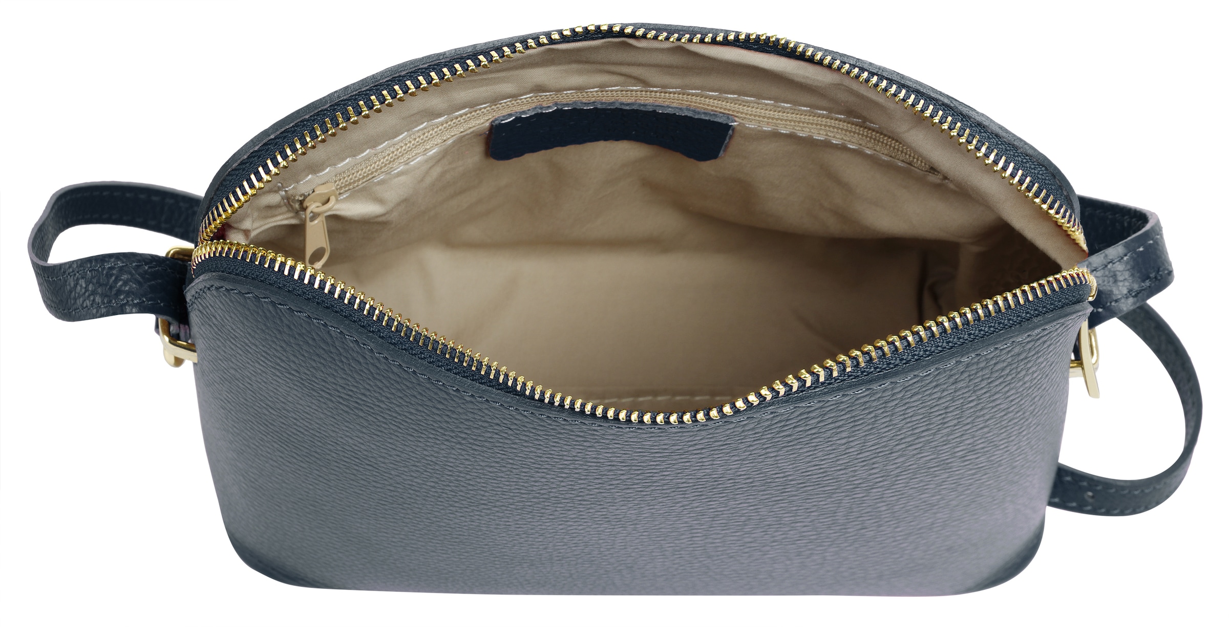 Cluty Umhängetasche, echt Leder, Made in Italy