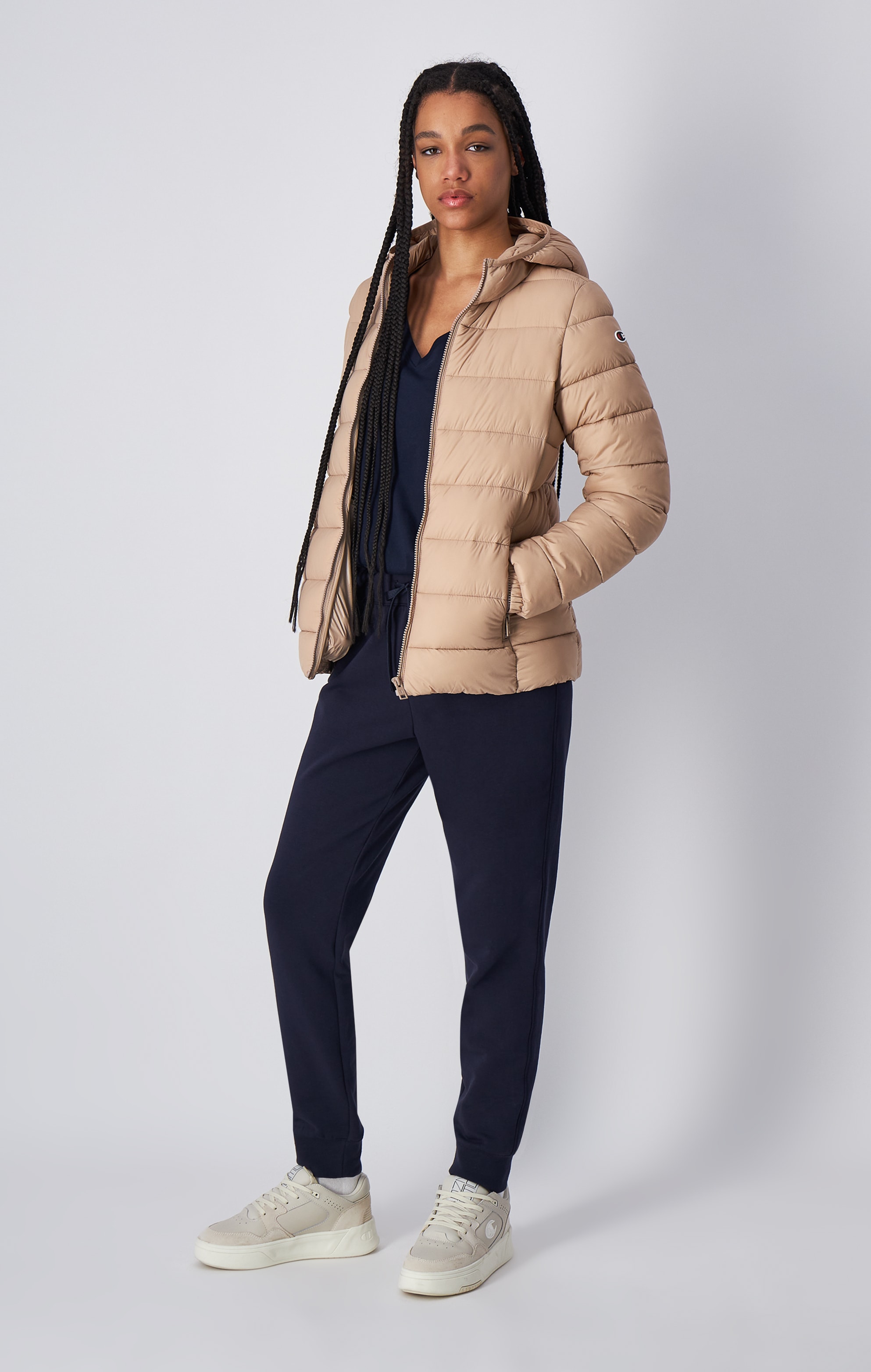 Champion Steppjacke, mit Kapuze