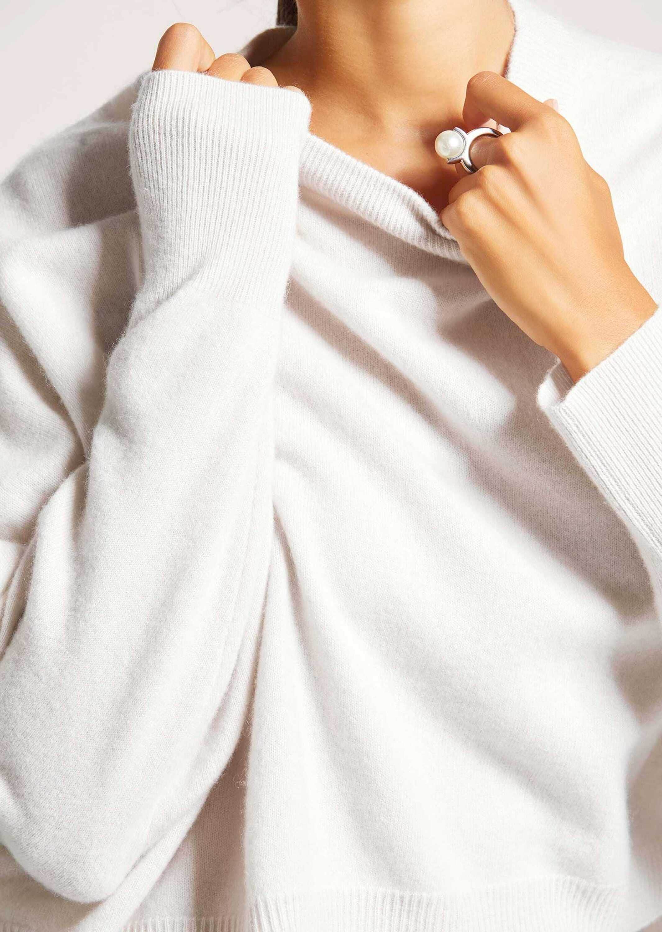 MADELEINE Longpullover »Strickpullover Kaschmir Pullover mit Rundhalsausschnitt« Oversized Look