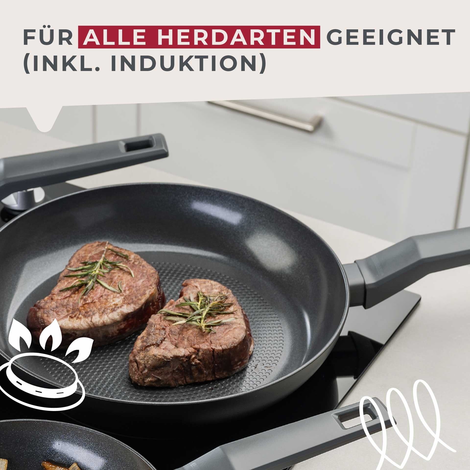 FACKELMANN Bratpfanne »Statement«, Aluminium, (Set, 2 tlg.), 2er Pfannenset Statement – Bratpfannen, Kochpfannen, Aluminium-Pfannen